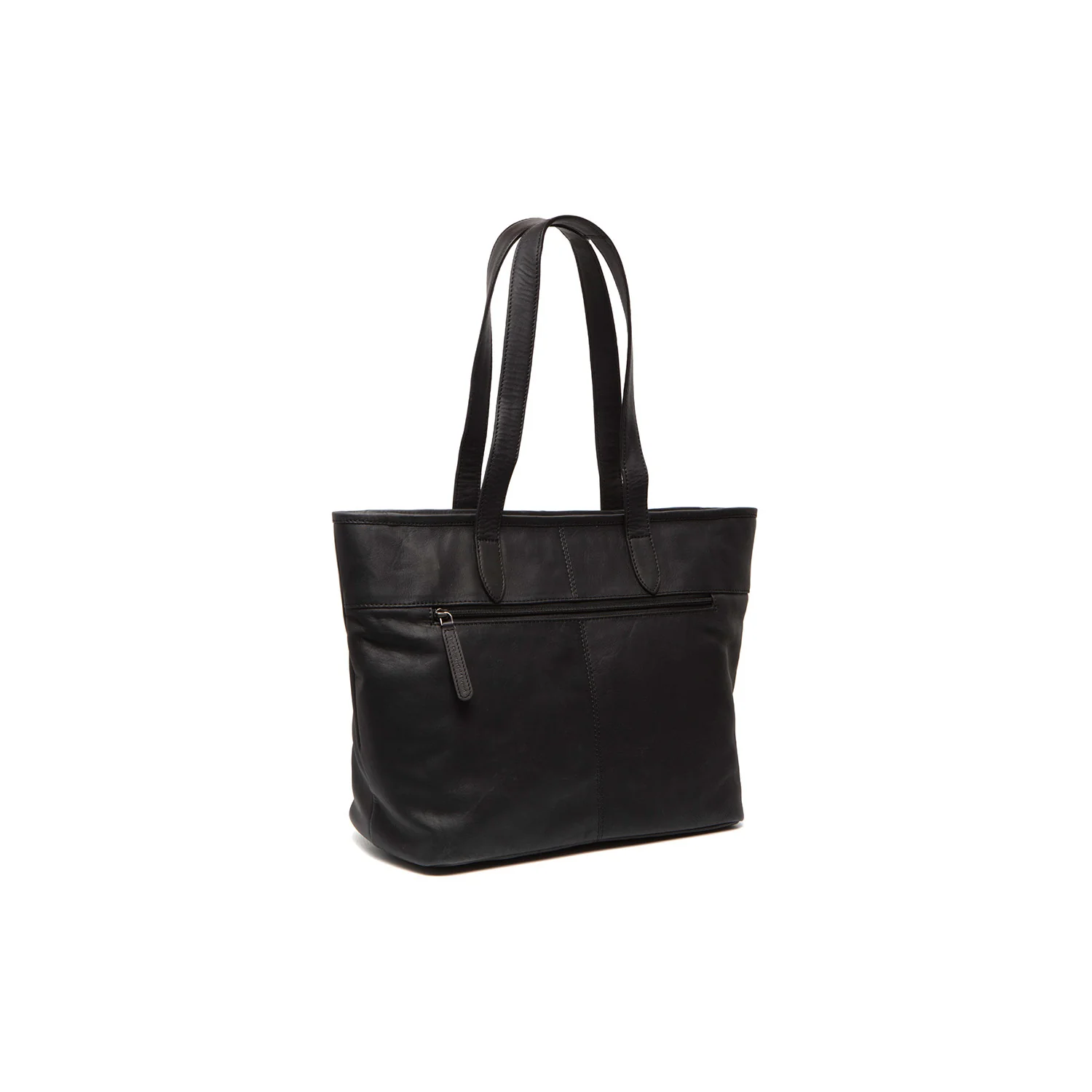 Leather Tote Bag Black Monza - Image 7