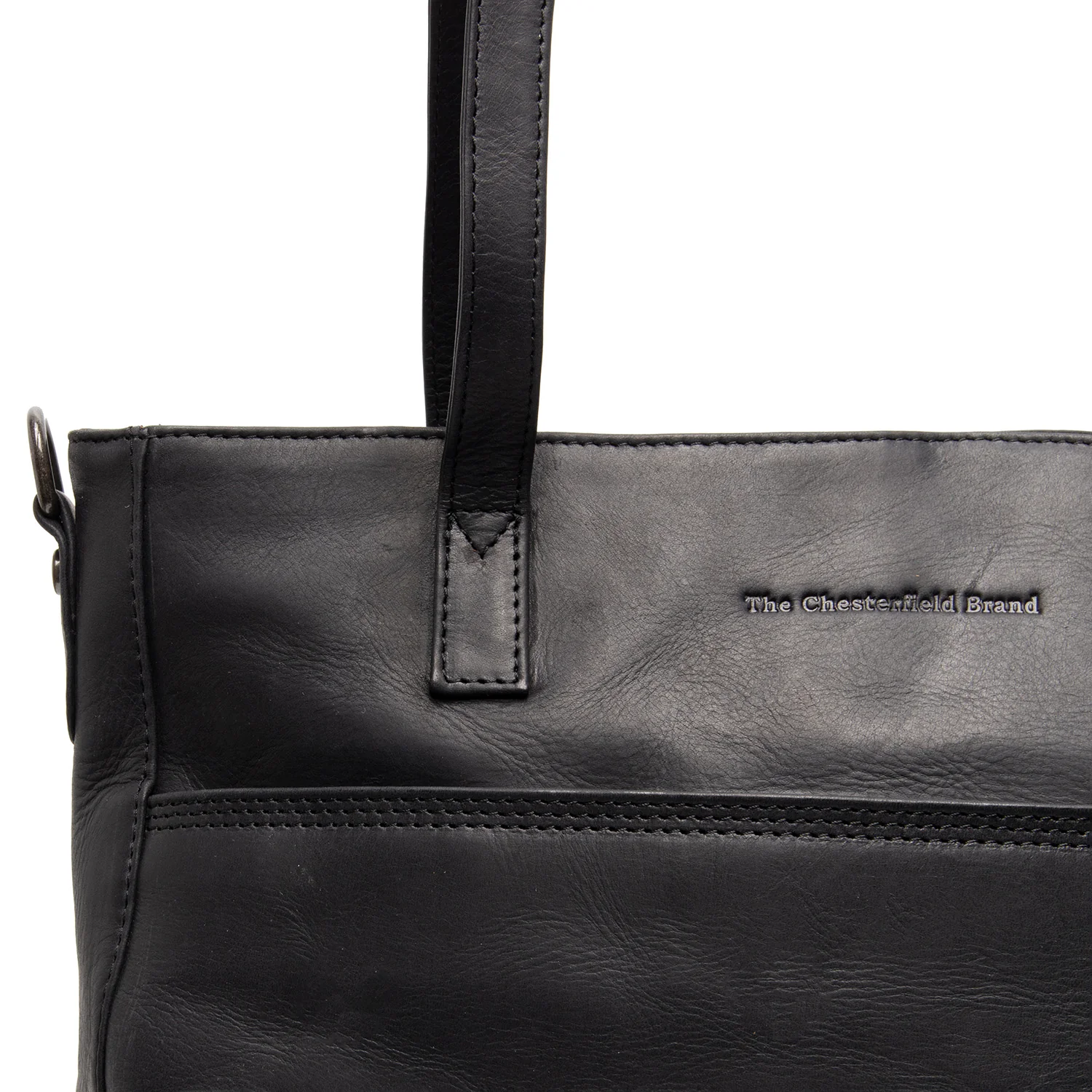 Leather Shoulder Bag Black Mosel - Image 2