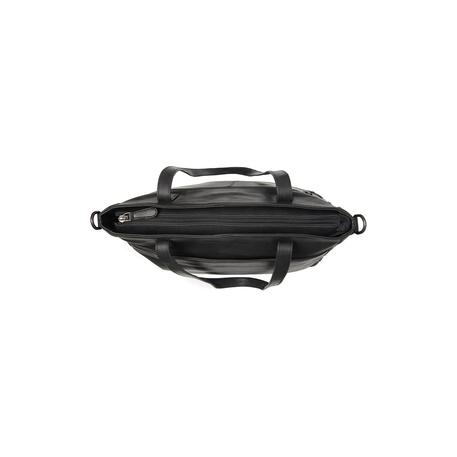 Leather Shoulder Bag Black Mosel - Image 4
