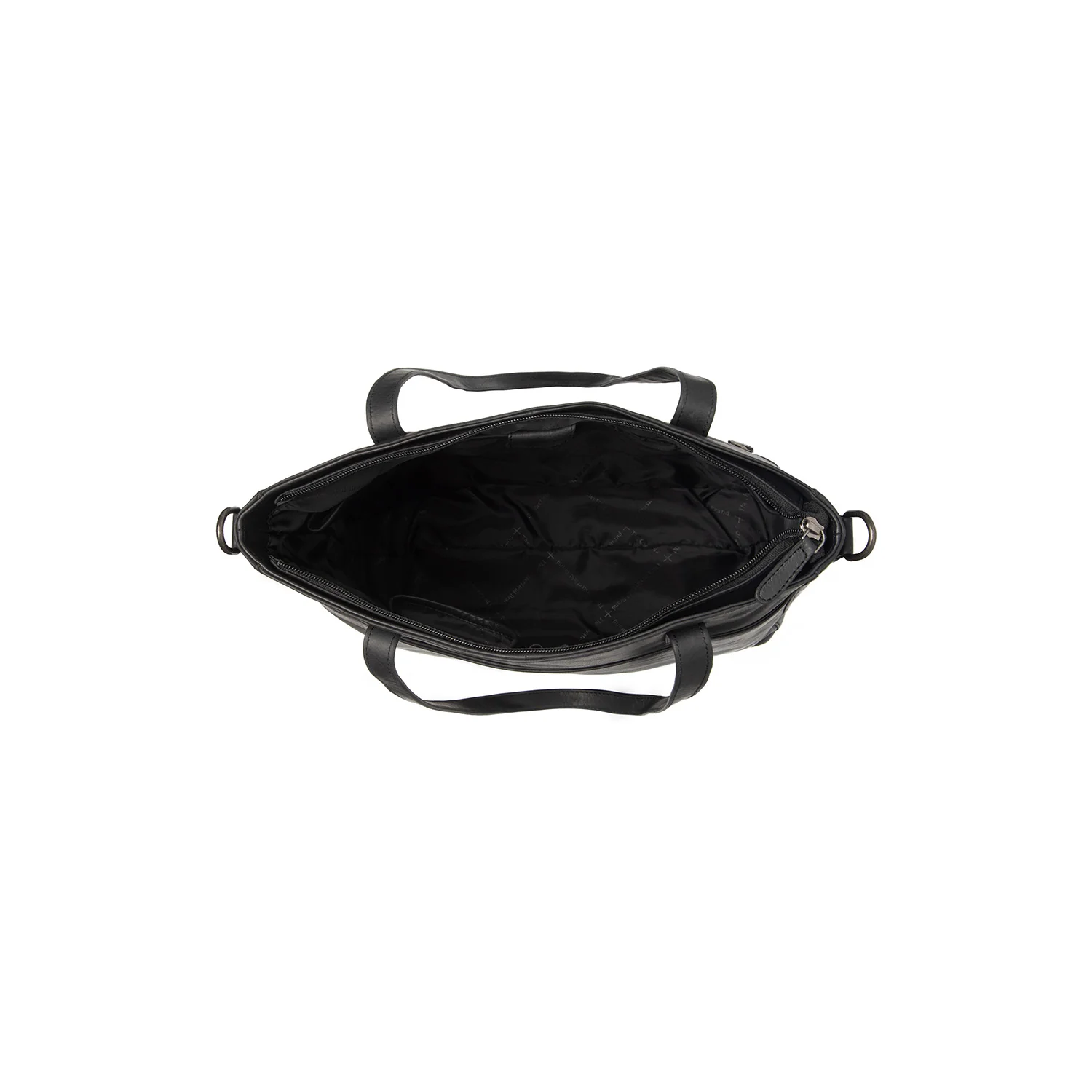 Leather Shoulder Bag Black Mosel - Image 5