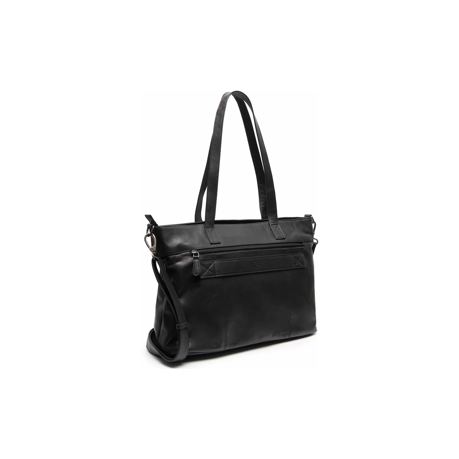 Leather Tote Bag Black Osira - Image 9