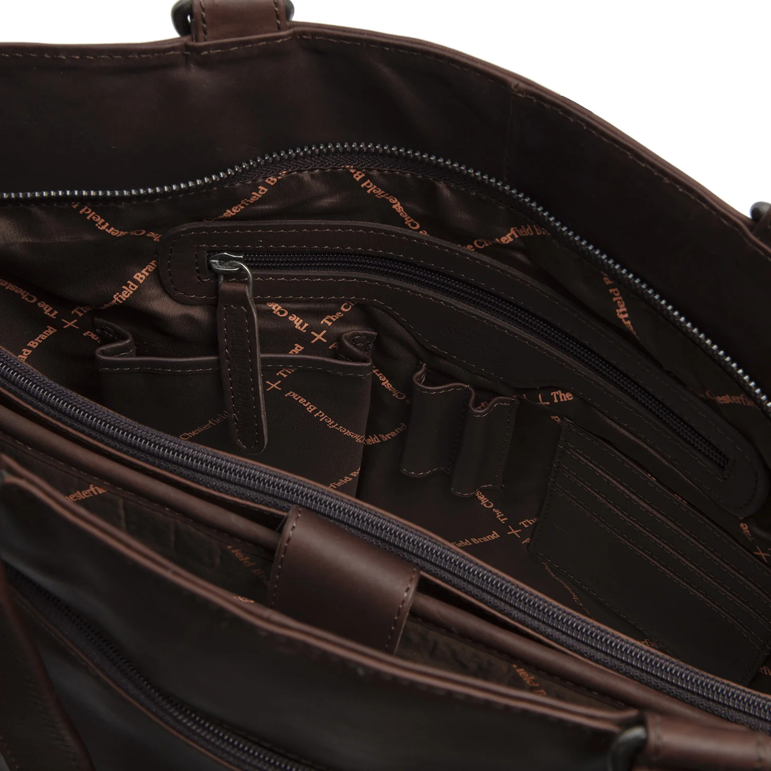 Leather Tote Bag Brown Berlin - Image 3