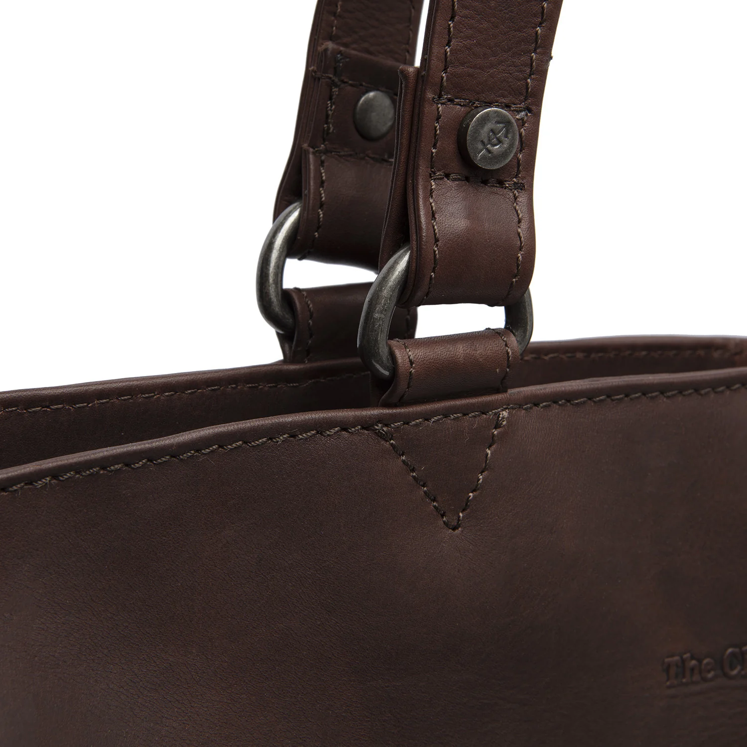 Leather Tote Bag Brown Berlin - Image 4