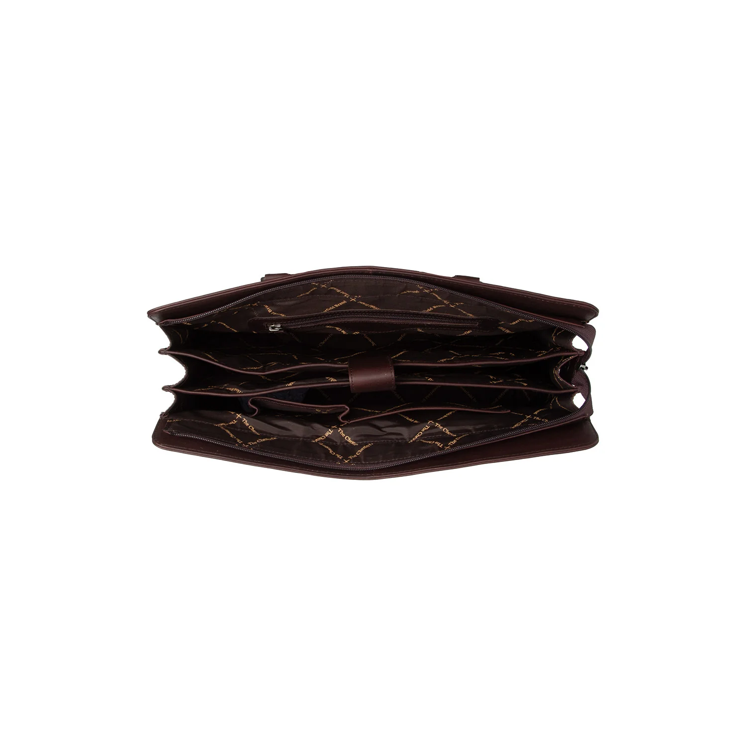 Leather Shoulder Bag Brown Fidenza - Image 5