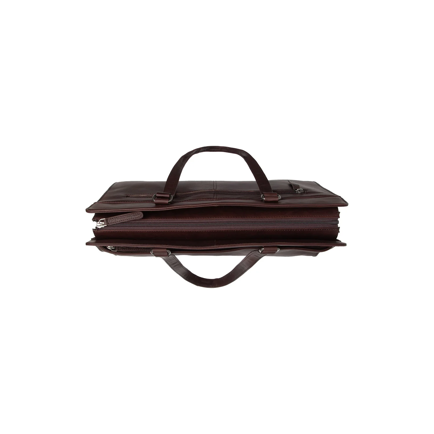 Leather Shoulder Bag Brown Fidenza - Image 6