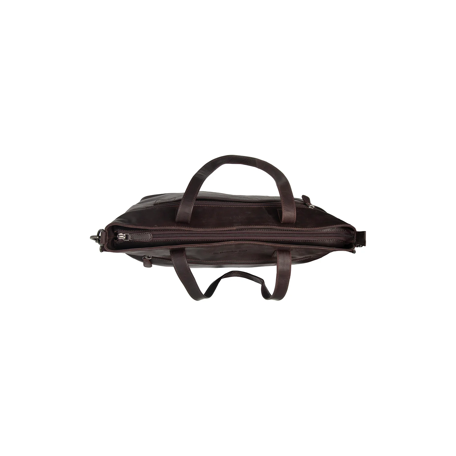 Leather Tote Bag Brown Osira - Image 4