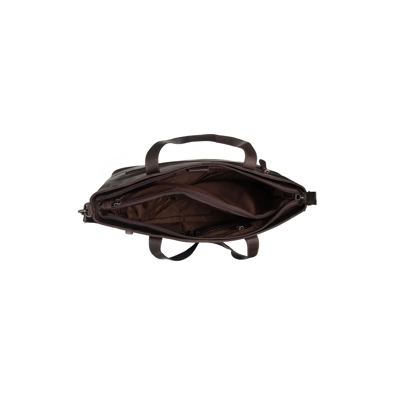 Leather Tote Bag Brown Osira - Image 5