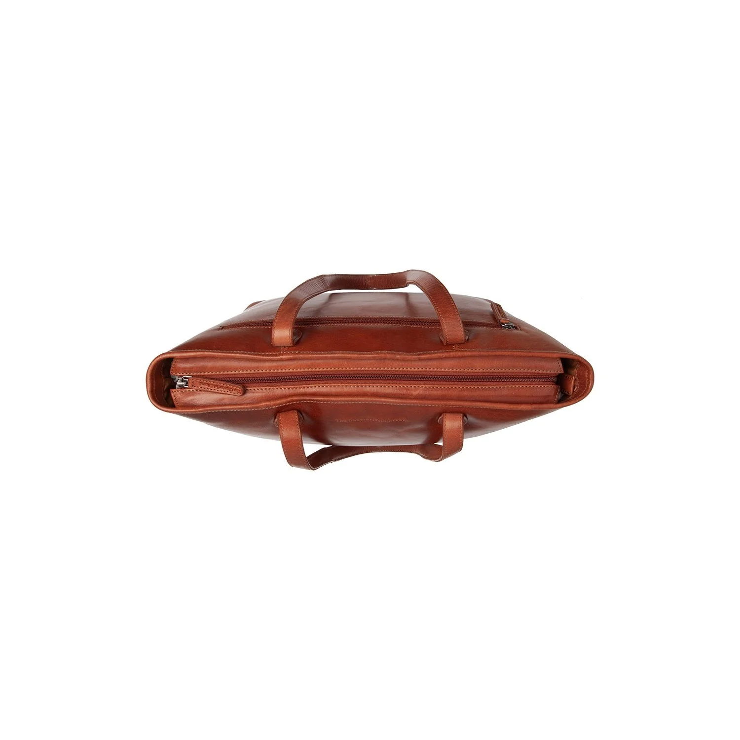 Leather Tote Bag Cognac Astano - Image 4