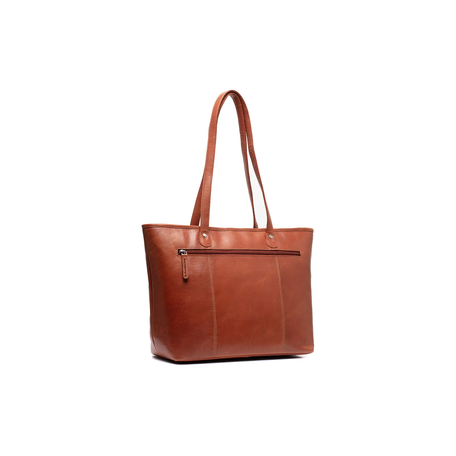 Leather Tote Bag Cognac Astano - Image 7