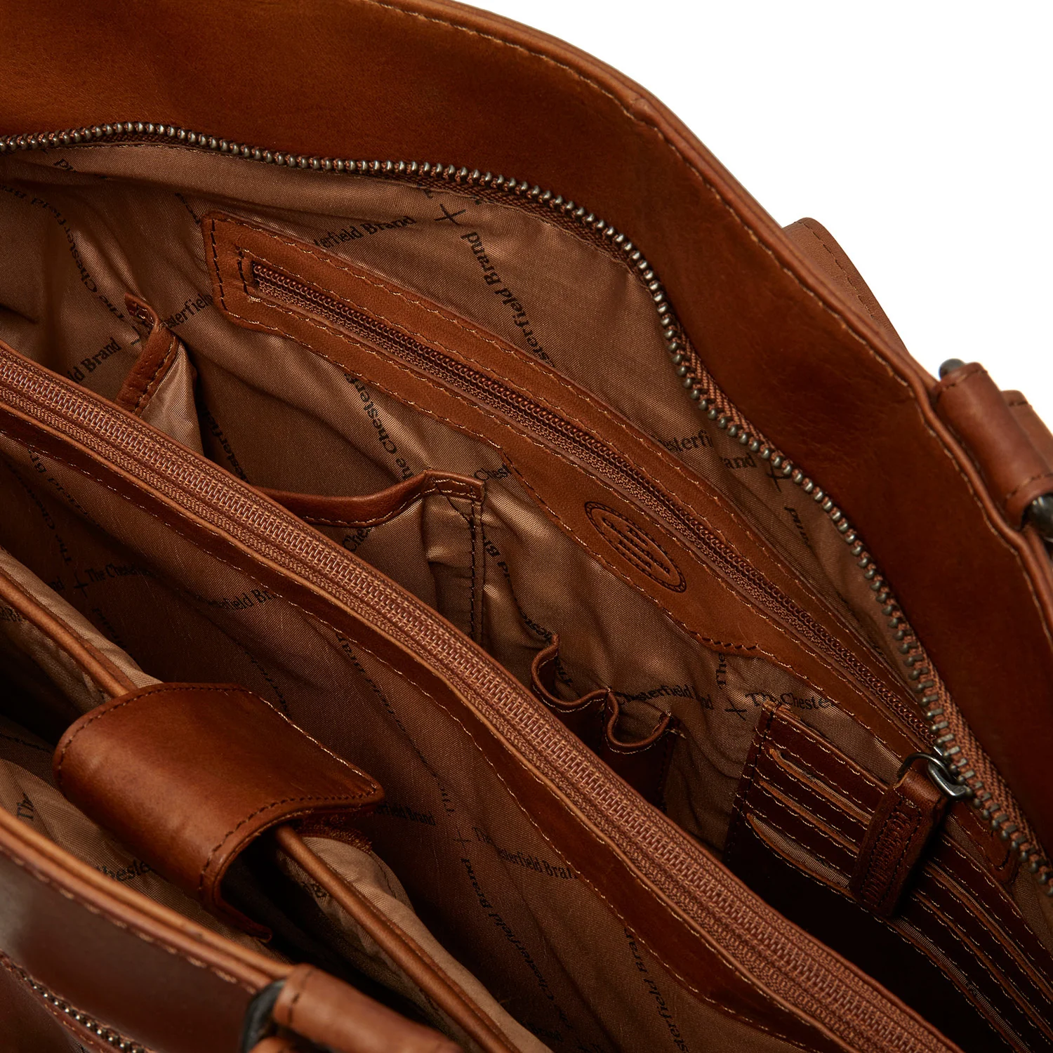 Leather Tote Bag Cognac Berlin - Image 4
