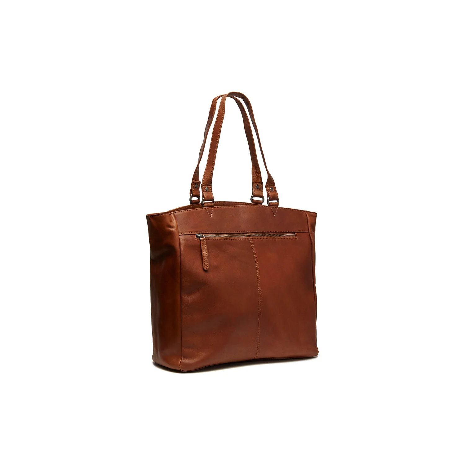 Leather Tote Bag Cognac Berlin - Image 7