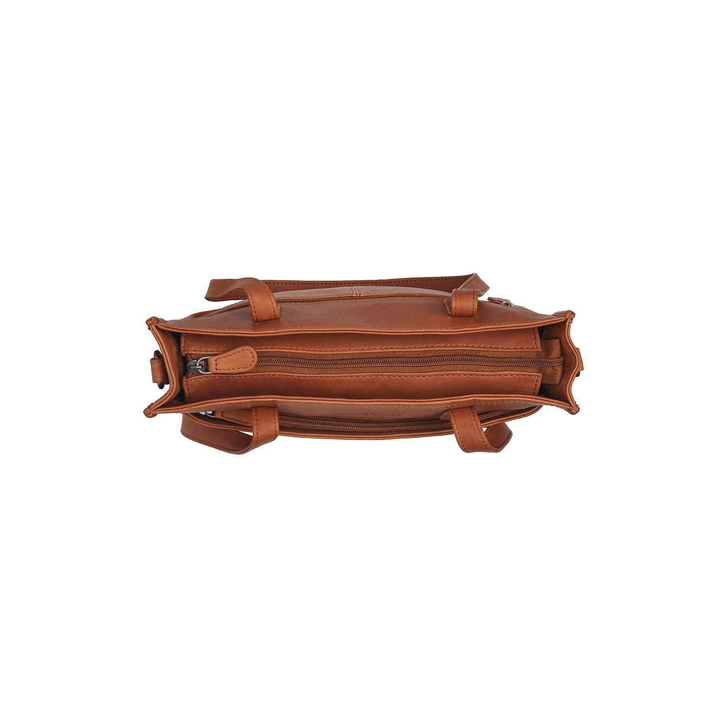 Leather Tote Bag Cognac Estella - Image 4