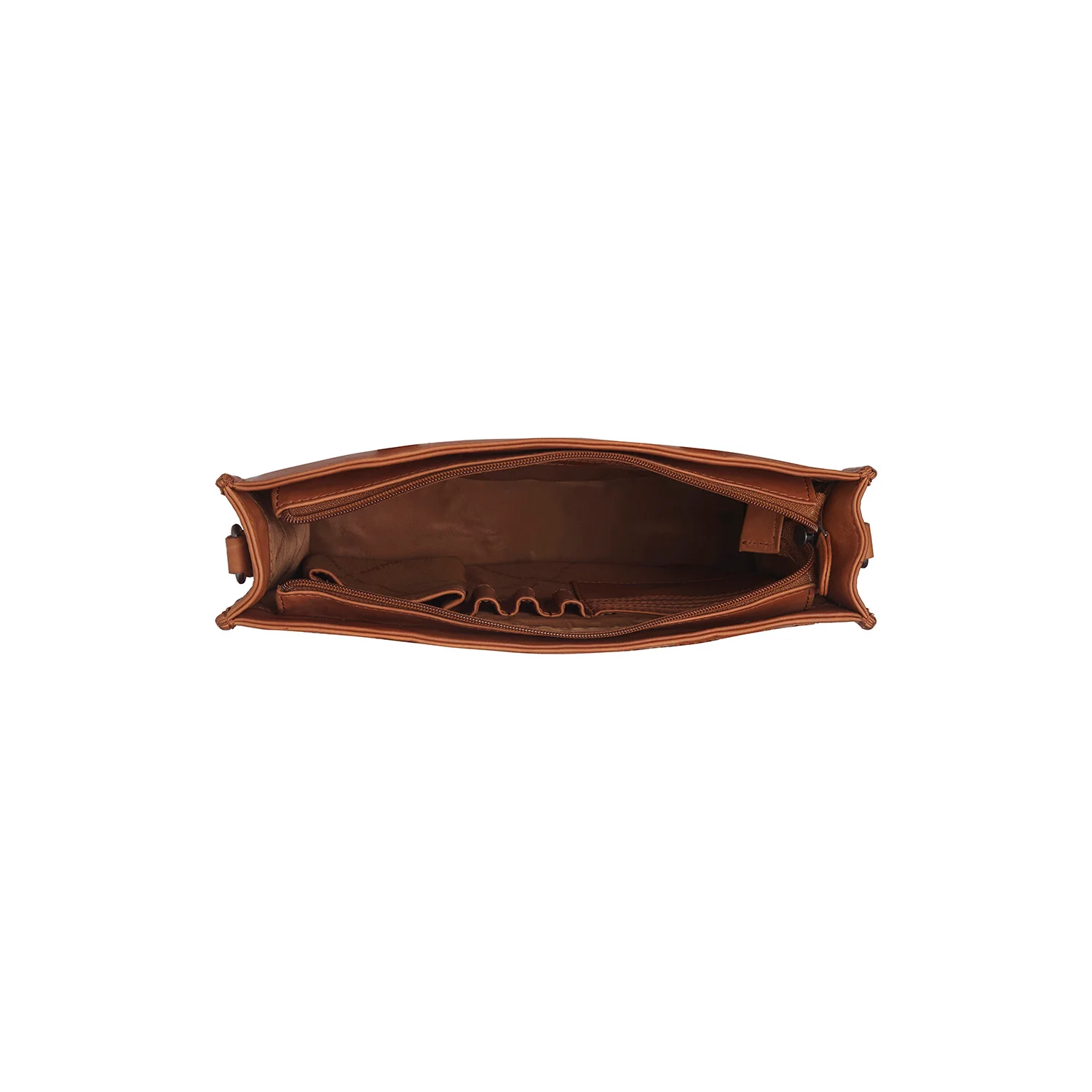 Leather Tote Bag Cognac Estella - Image 5