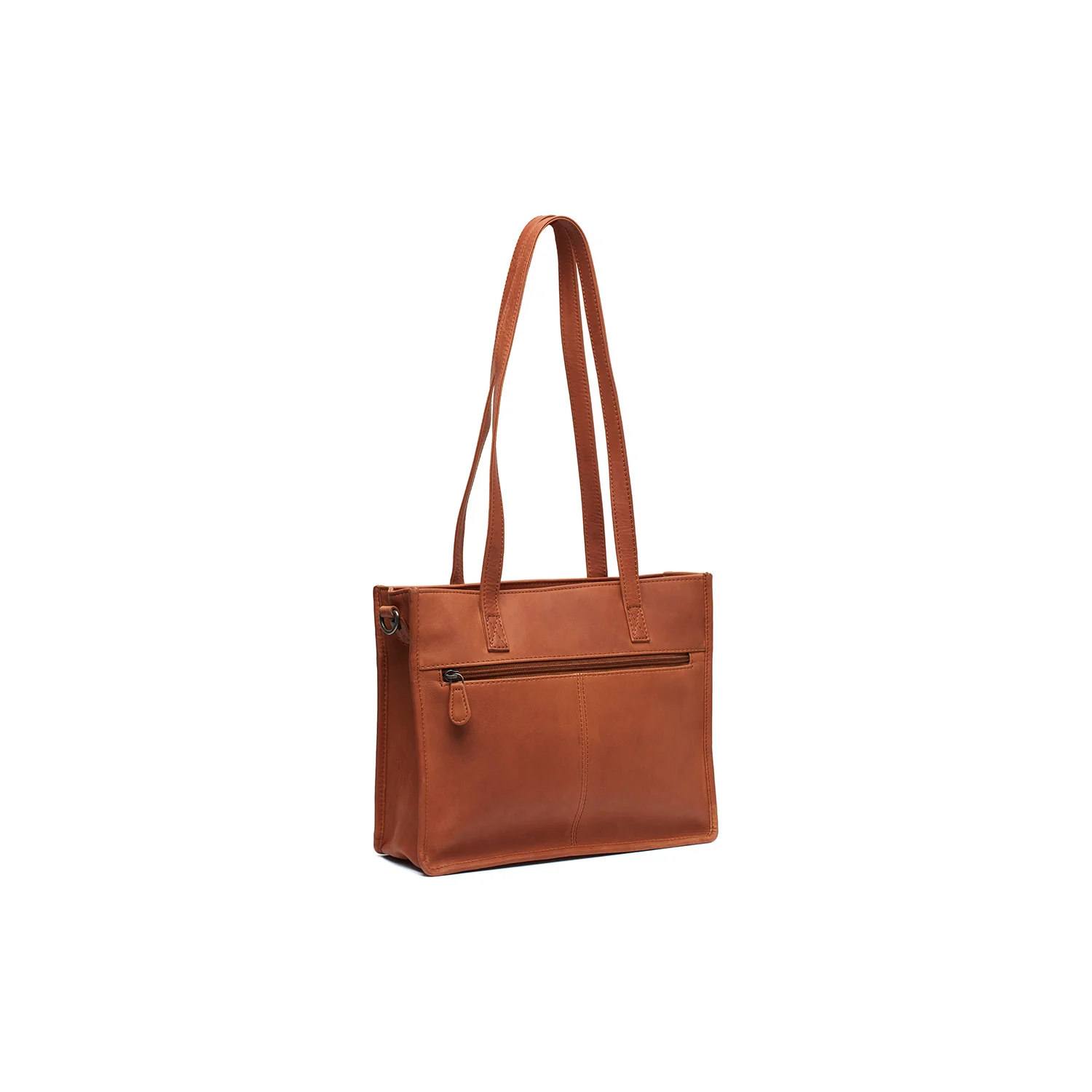 Leather Tote Bag Cognac Estella - Image 6