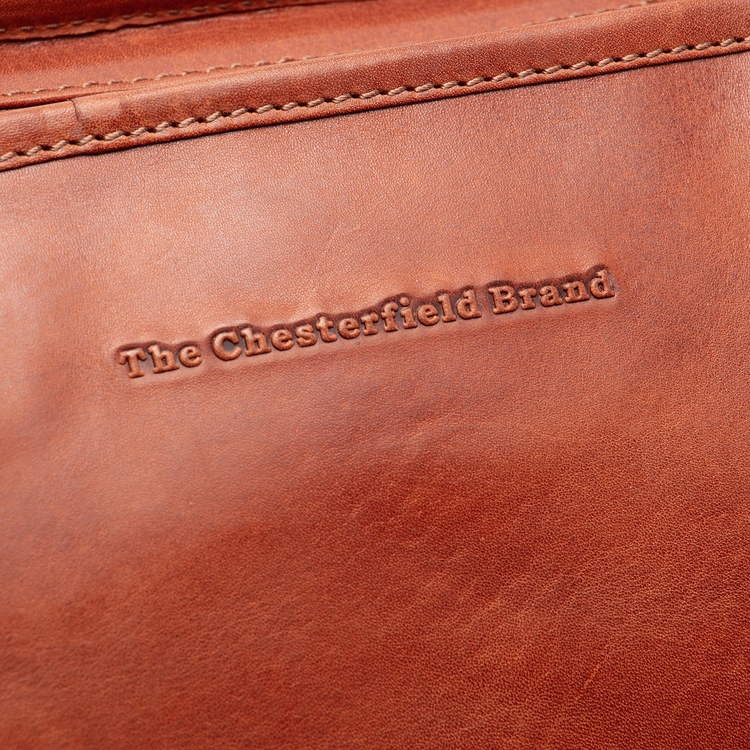 Leather Tote Bag Cognac Ferrera - Image 4