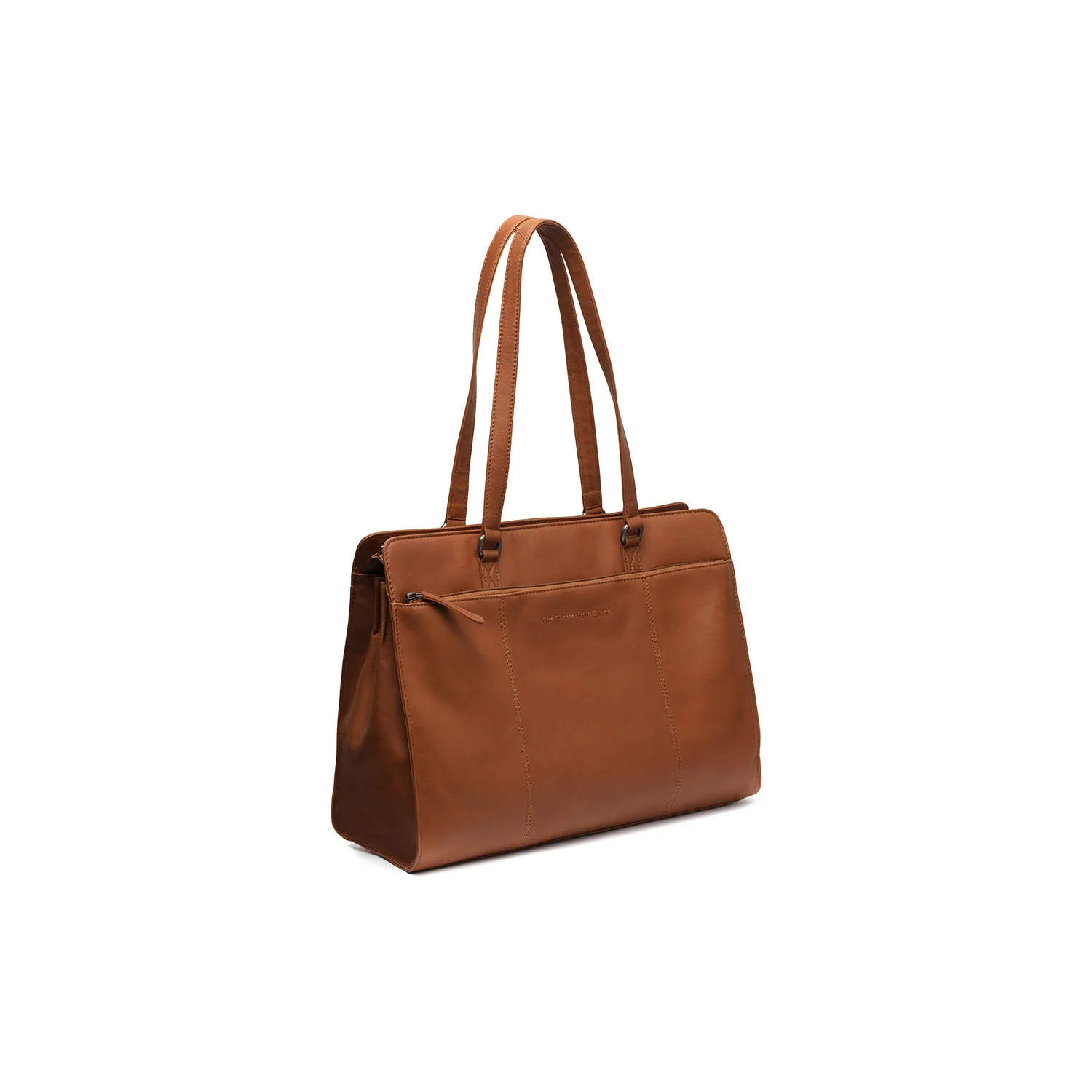 Leather Shoulder Bag Cognac Fidenza