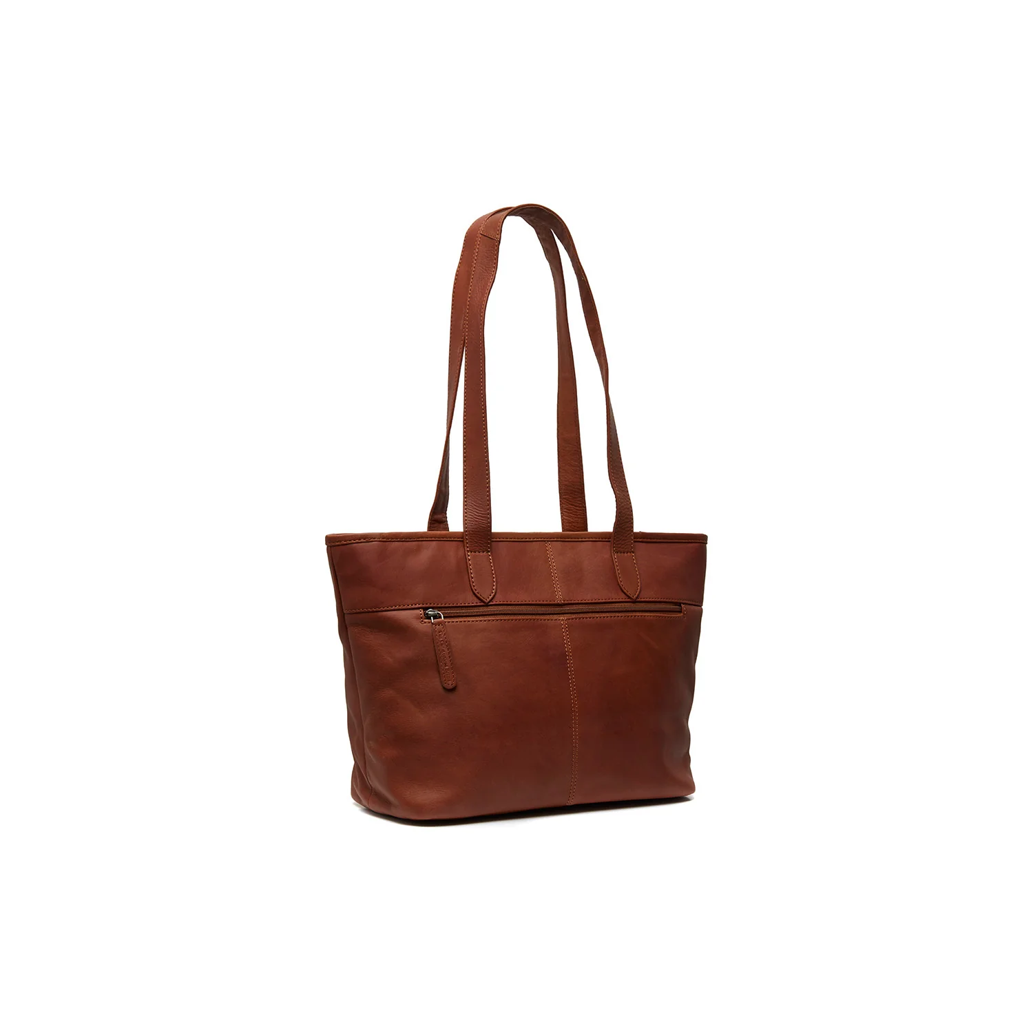 Leather Tote Bag Cognac Monza - Image 7