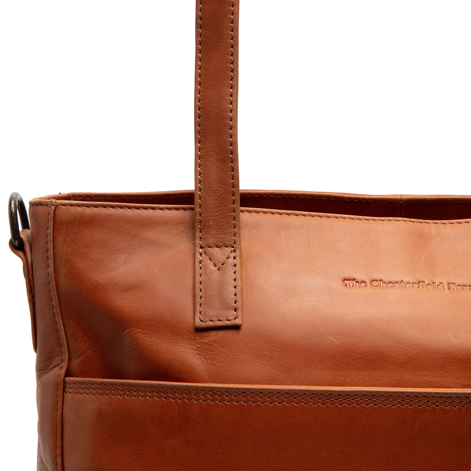 Leather Shoulder Bag Cognac Mosel - Image 2