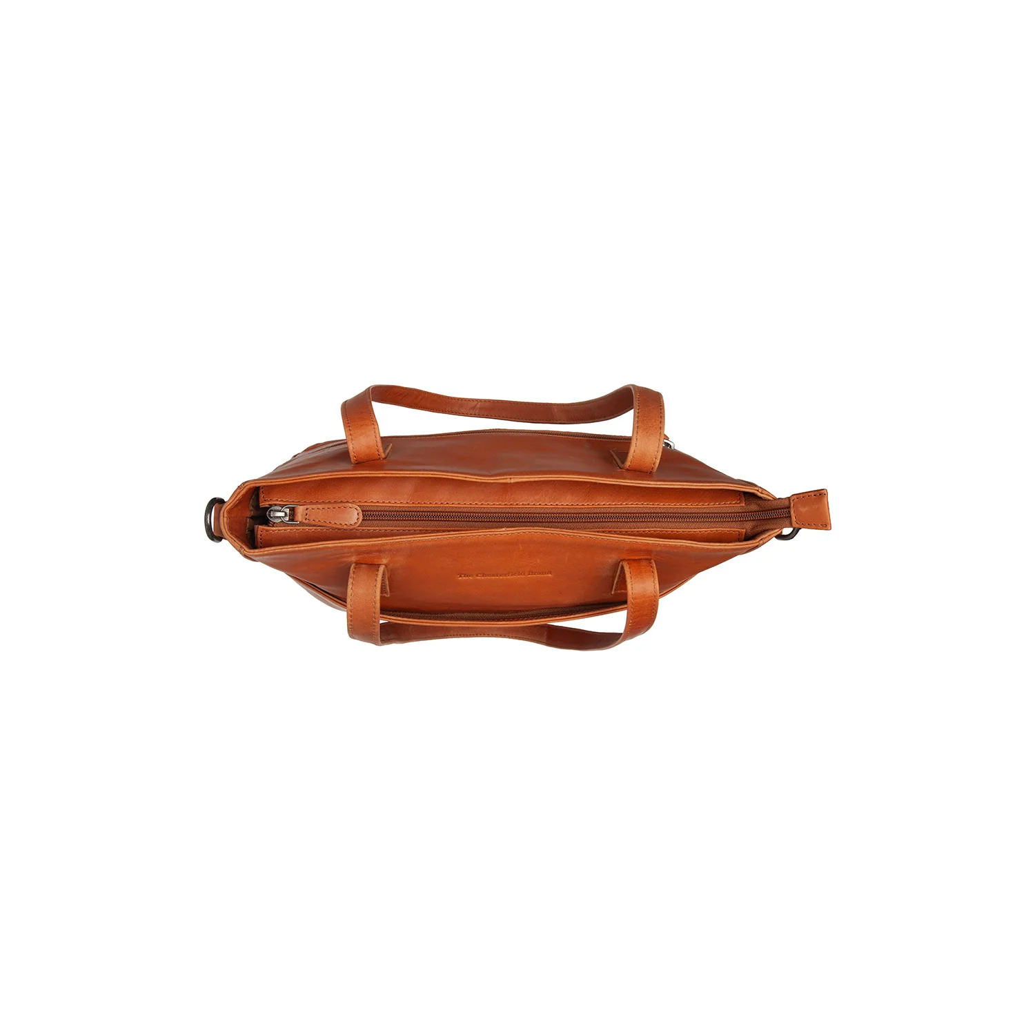 Leather Shoulder Bag Cognac Mosel - Image 4