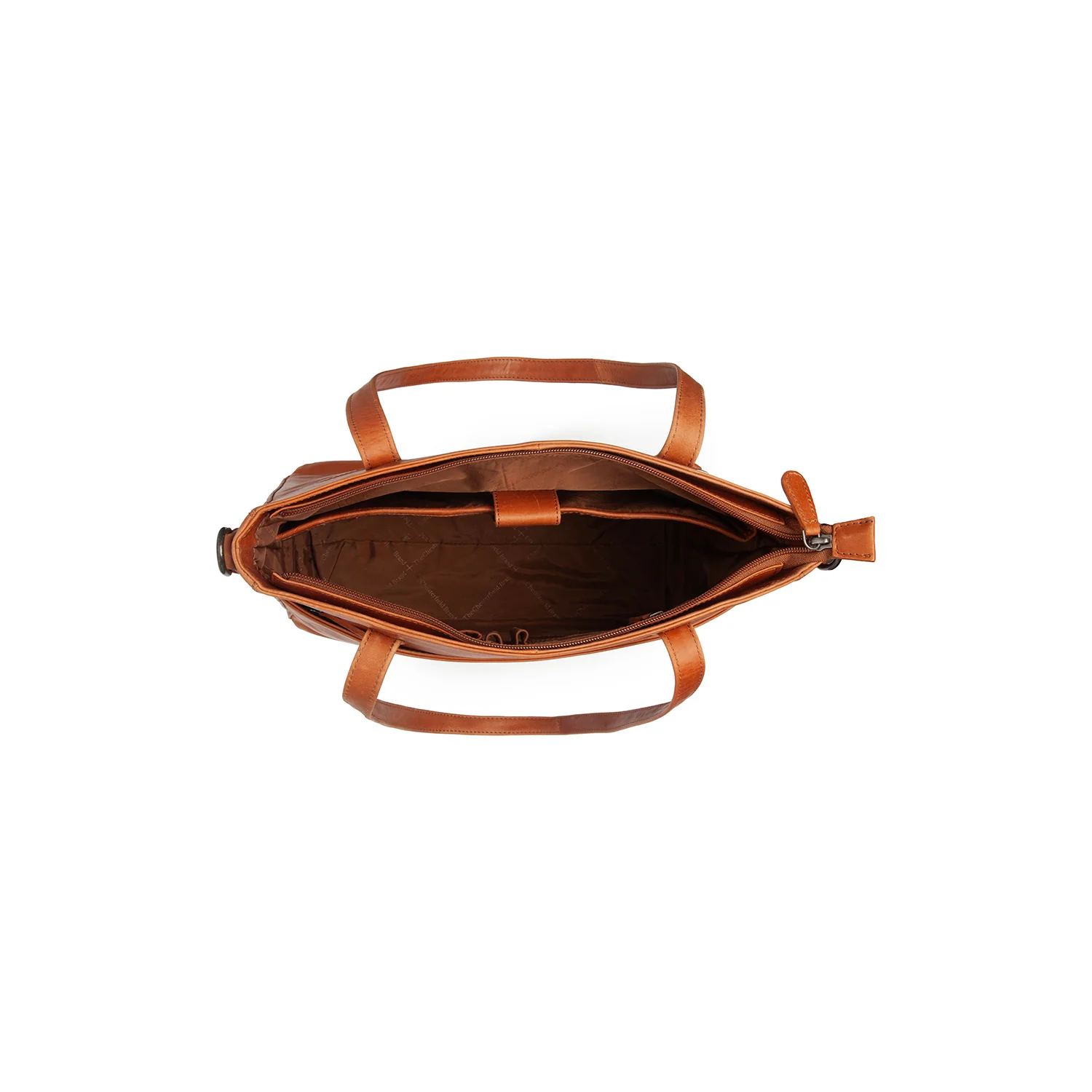 Leather Shoulder Bag Cognac Mosel - Image 5
