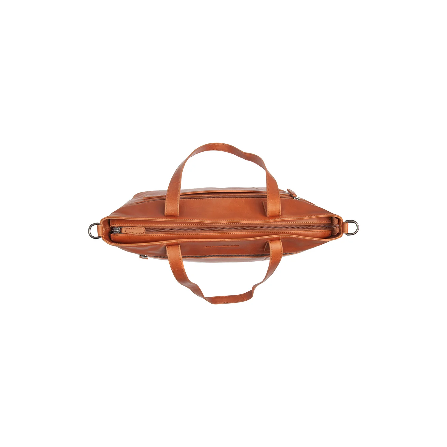 Leather Tote Bag Cognac Osira - Image 4