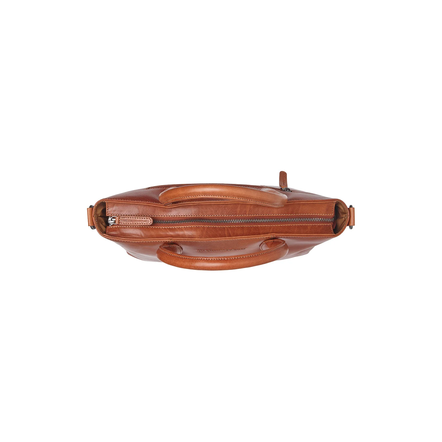 Leather Handbag Cognac Pergamino - Image 3