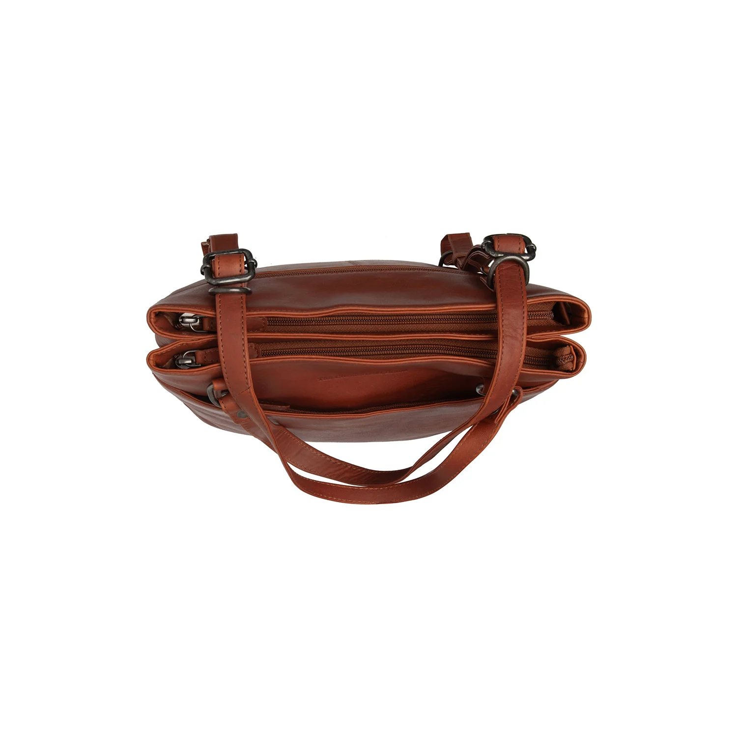 Leather Tote Bag Cognac Raynor - Image 5