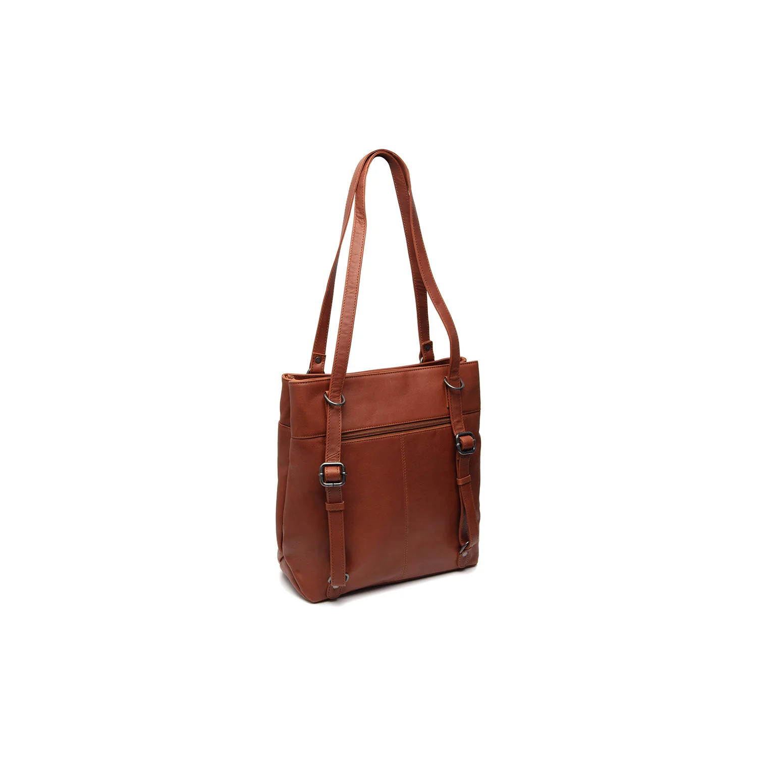 Leather Tote Bag Cognac Raynor - Image 7