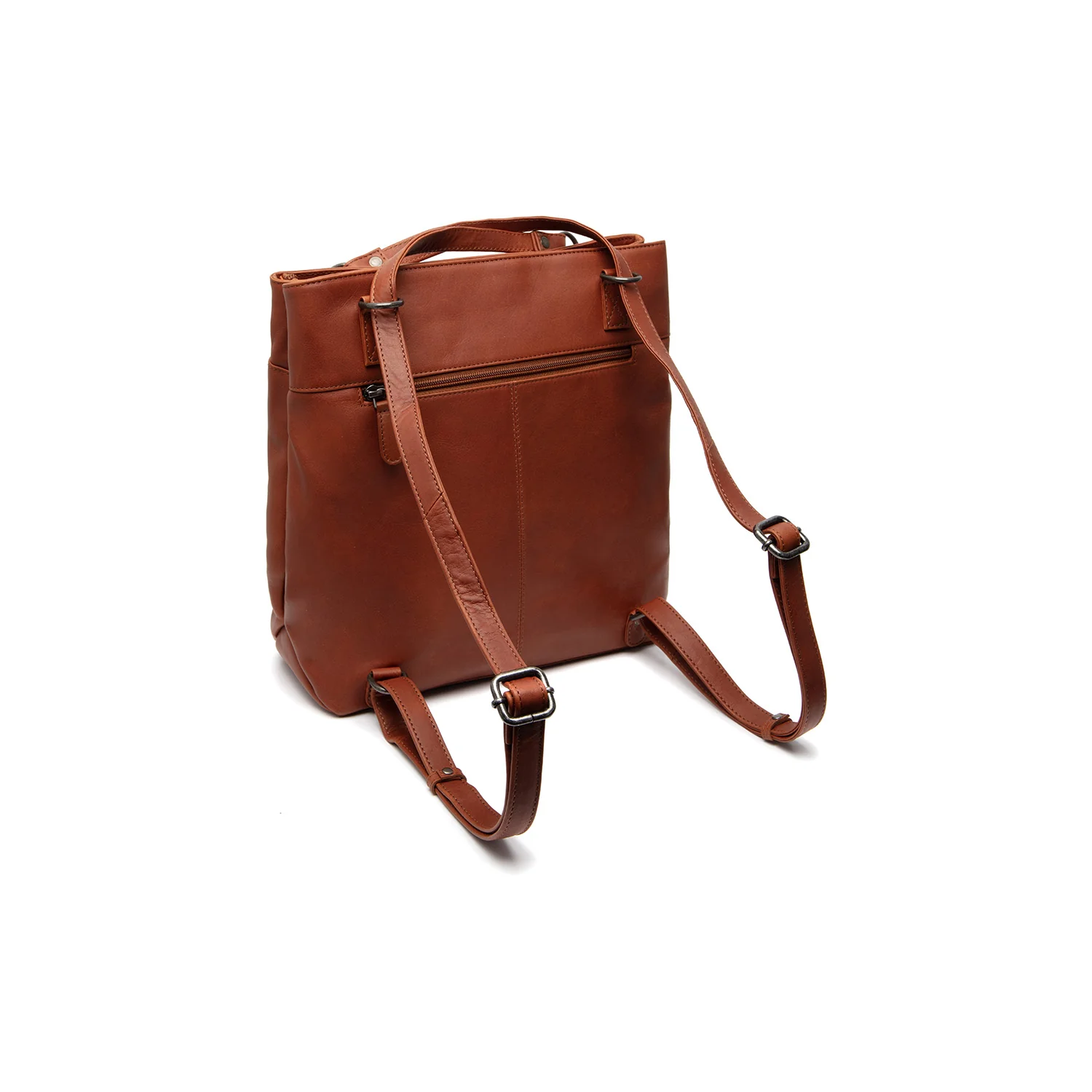 Leather Tote Bag Cognac Raynor - Image 8