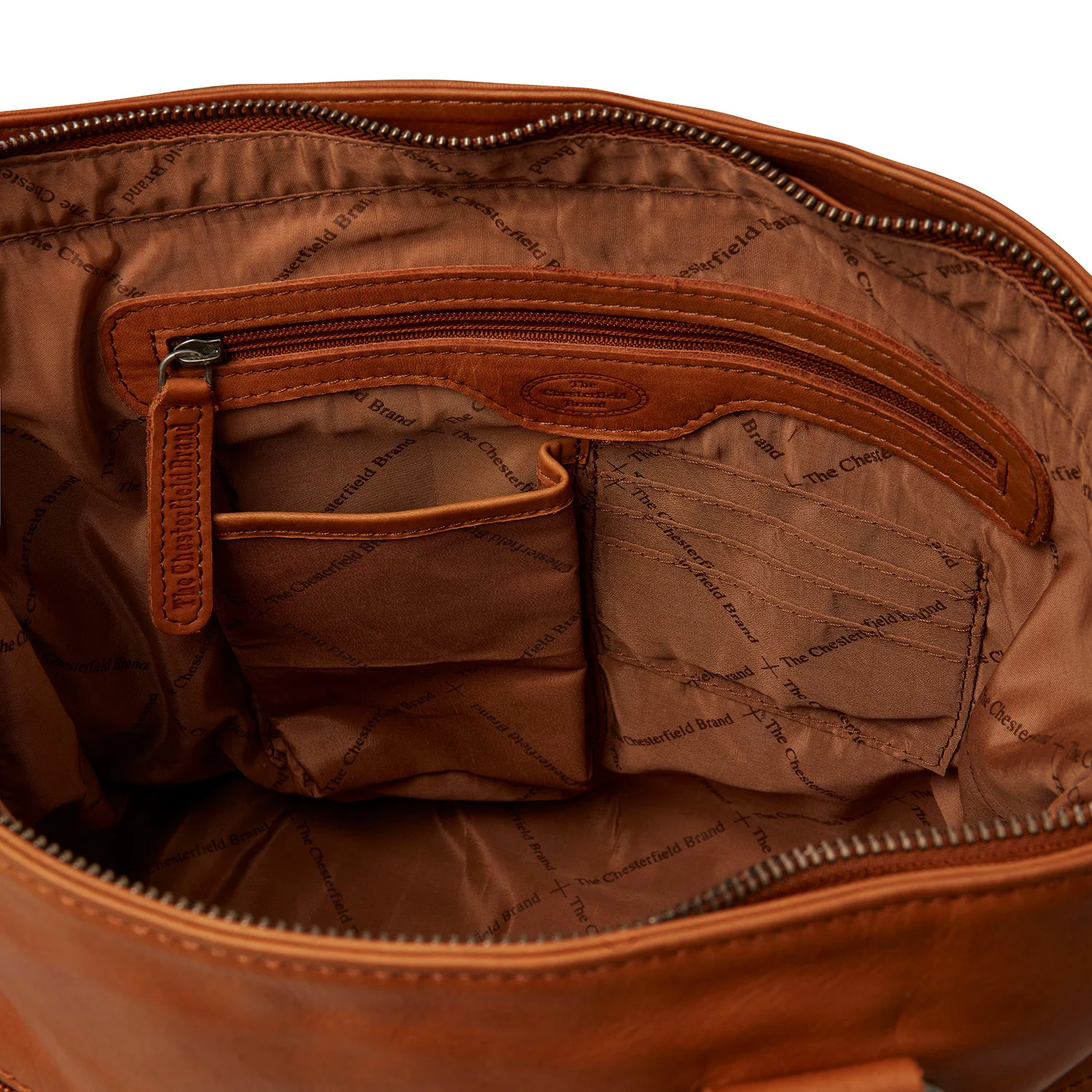 Leather Shoulder Bag Cognac Rome - Image 4