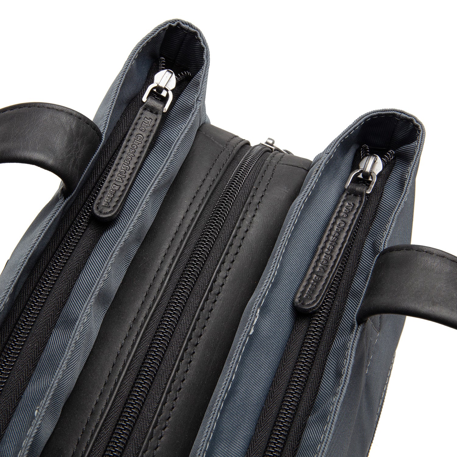 Leather Shoulder Bag Light Grey Lavik - Image 2