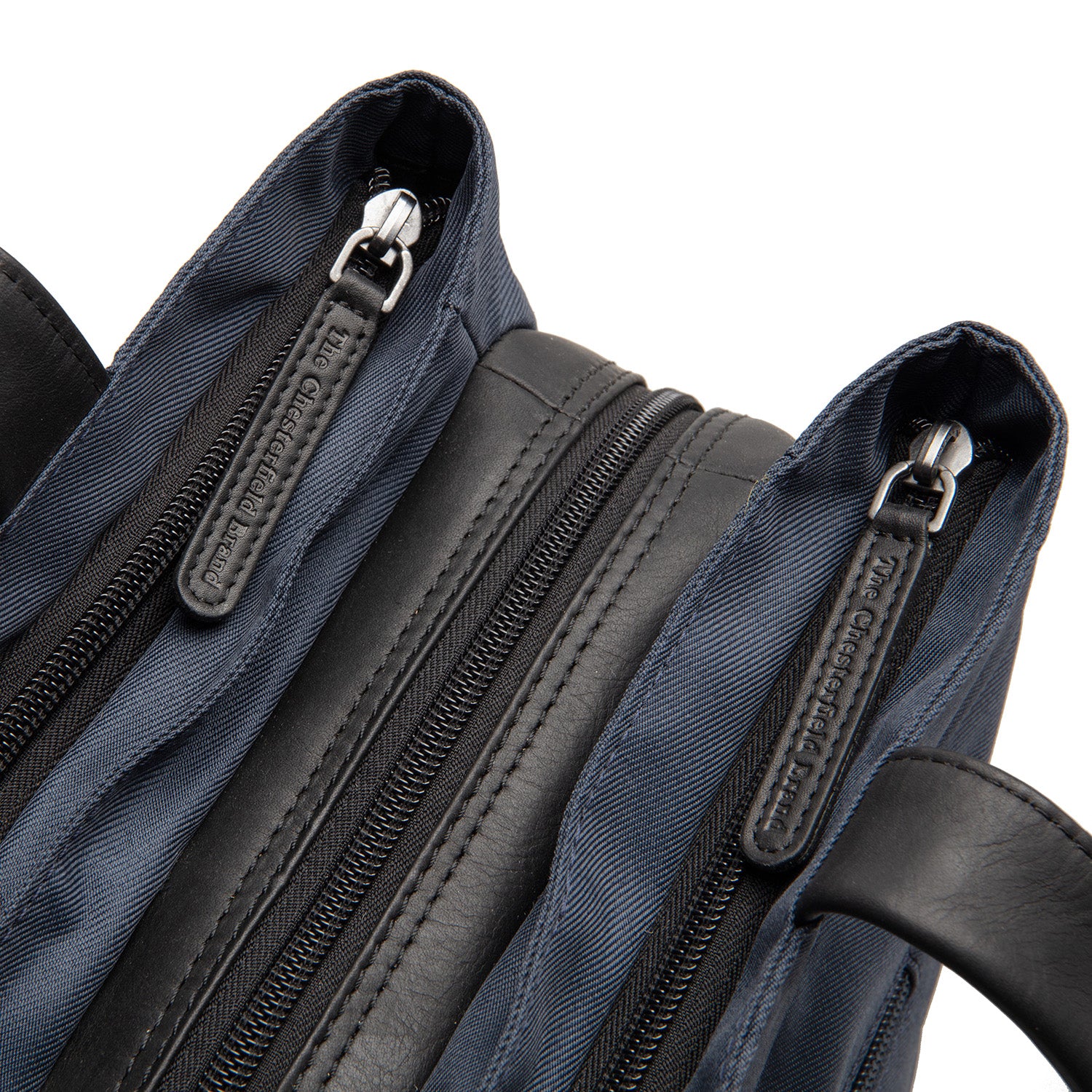 Leather Shoulder Bag Navy Lavik - Image 2