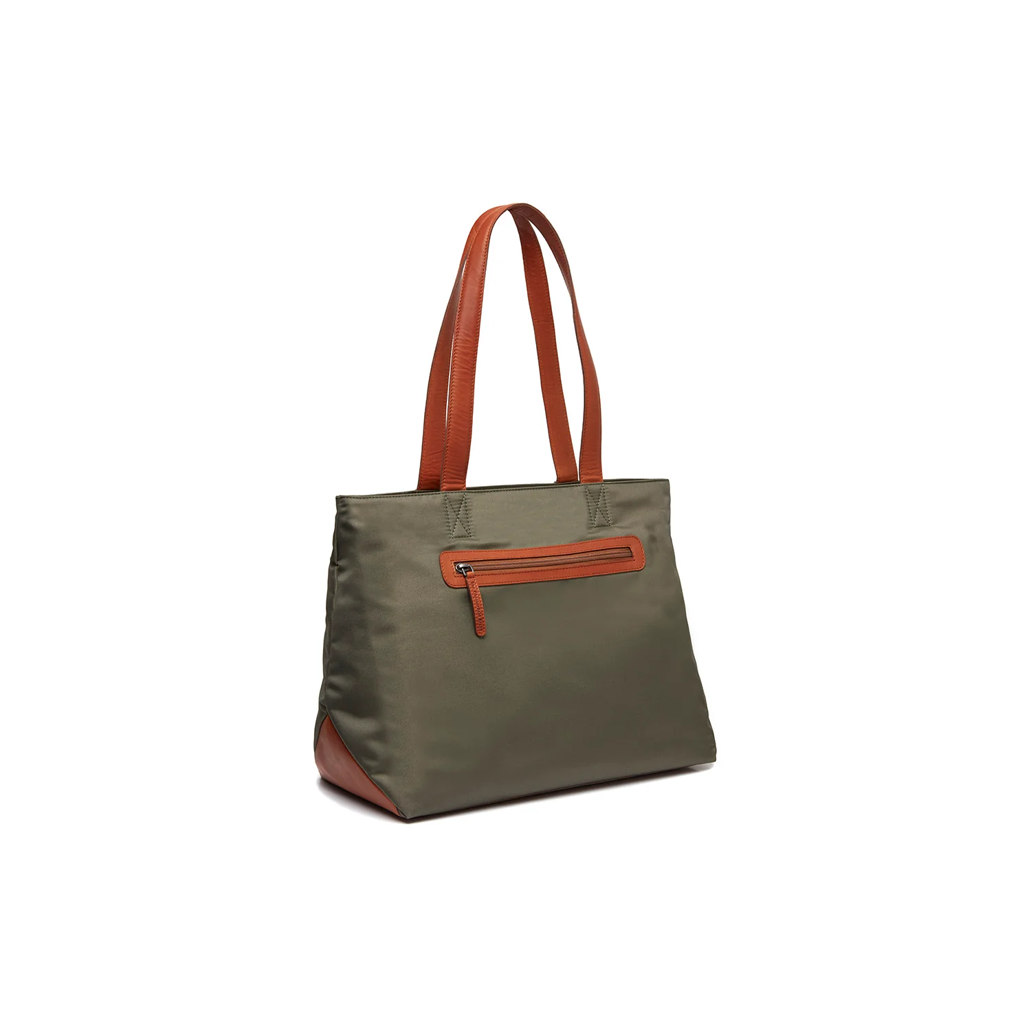 Leather Tote Bag Steel Green Otta - Image 6
