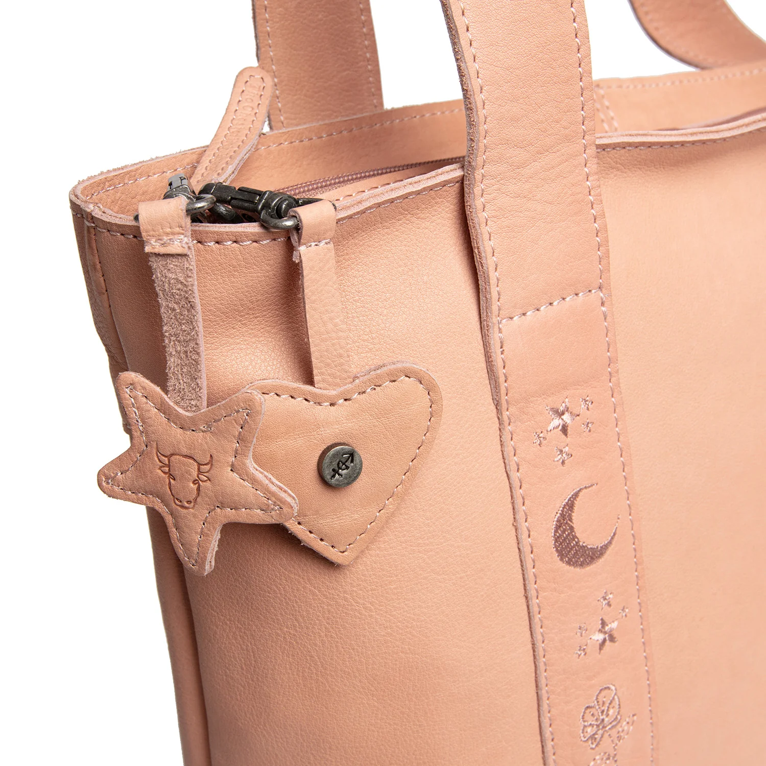 Leather Tote Bag Vintage Rose Heatherly - Image 4
