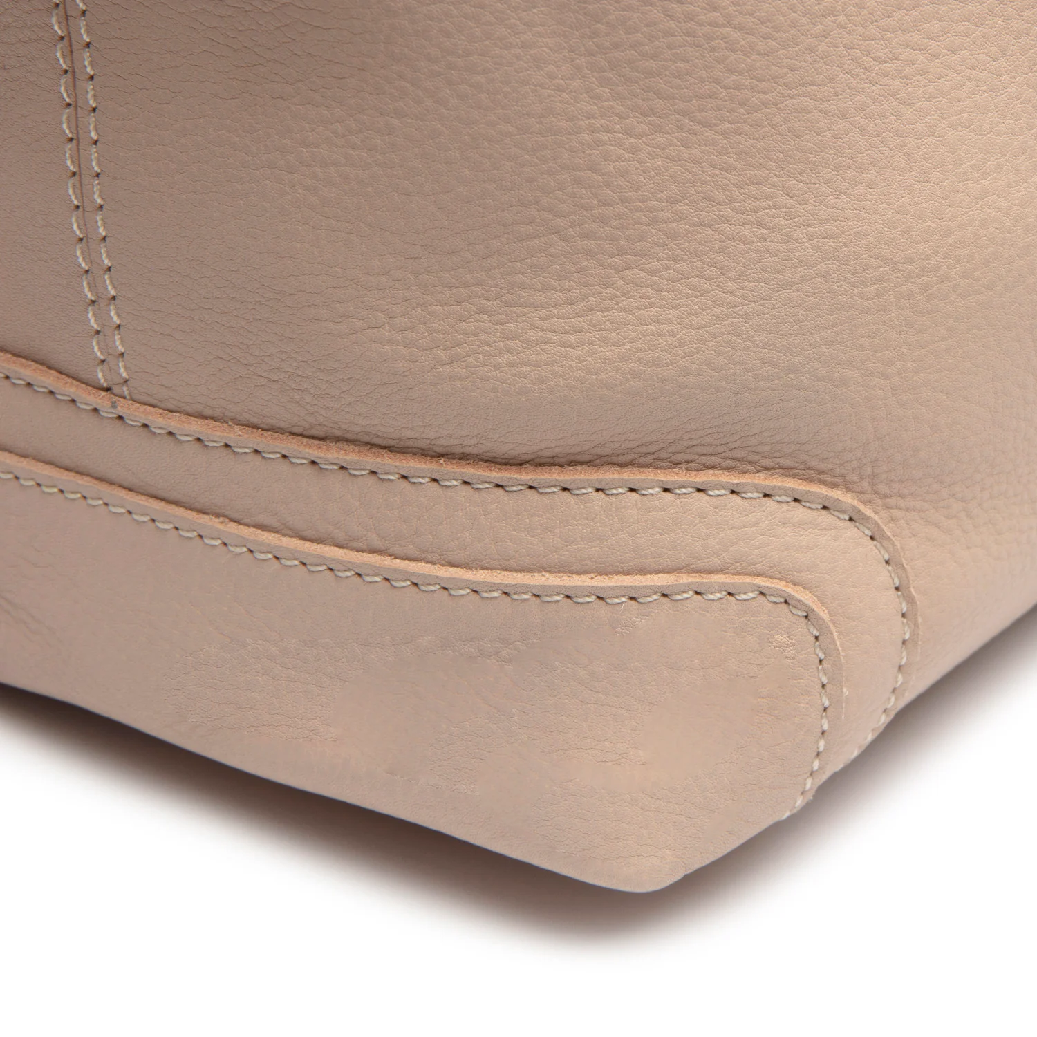 Leather Shoulder Bag Beige Astero - Image 4