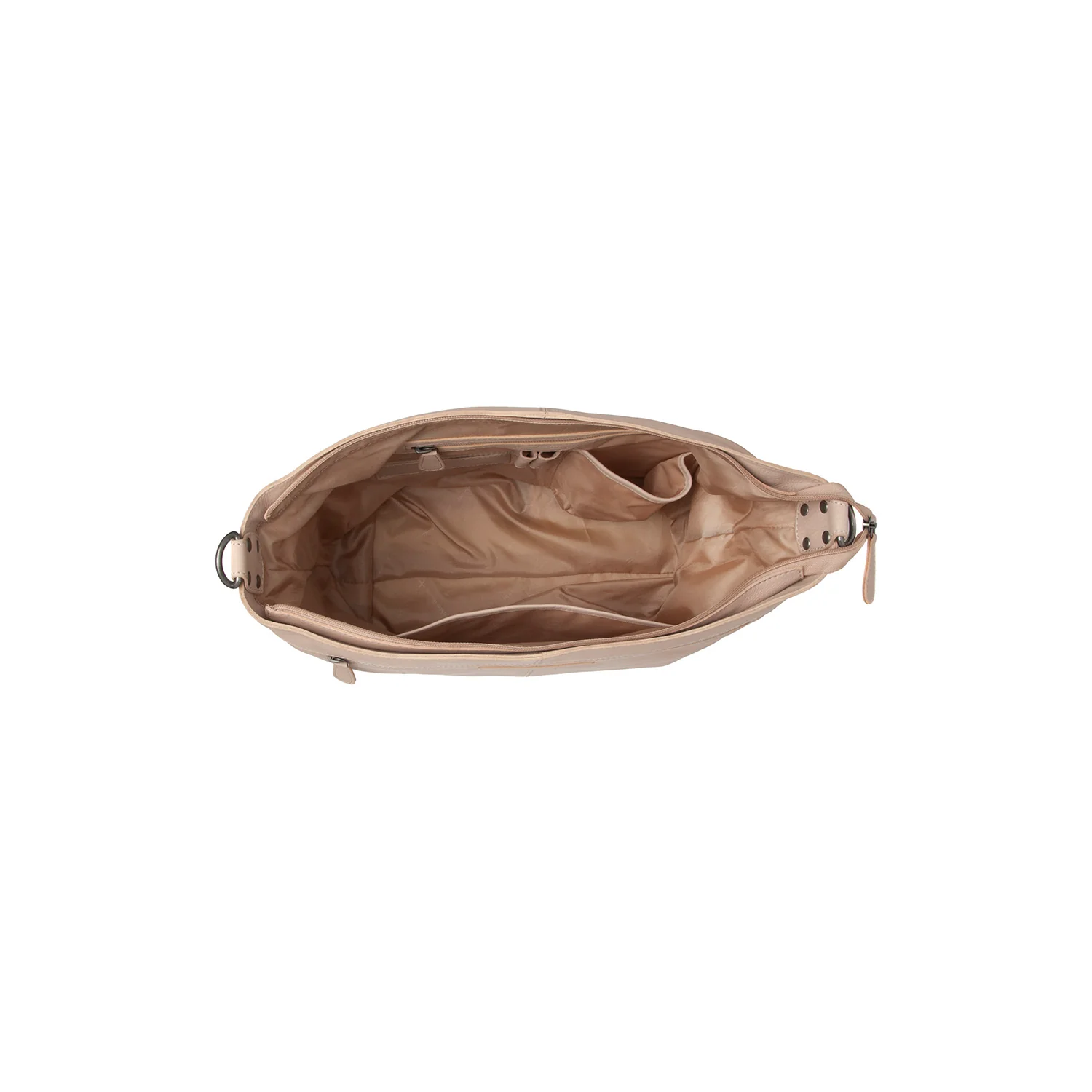 Leather Shoulder Bag Beige Astero - Image 6