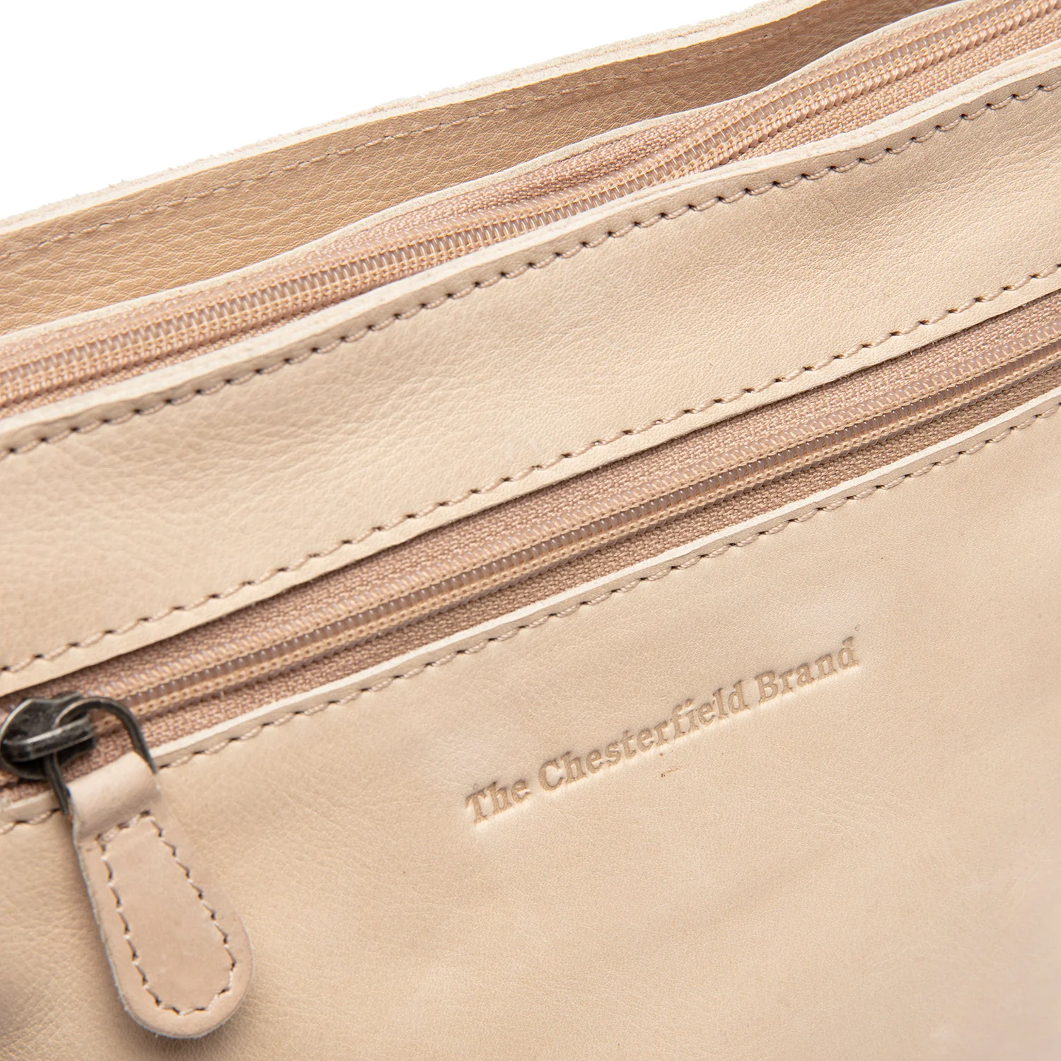 Leather Crossbody Bag Beige Aston - Image 3