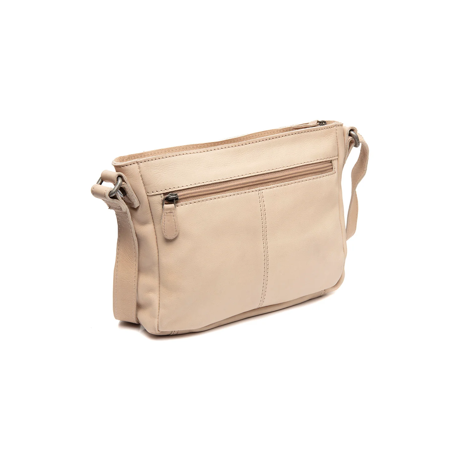 Leather Crossbody Bag Beige Aston - Image 7