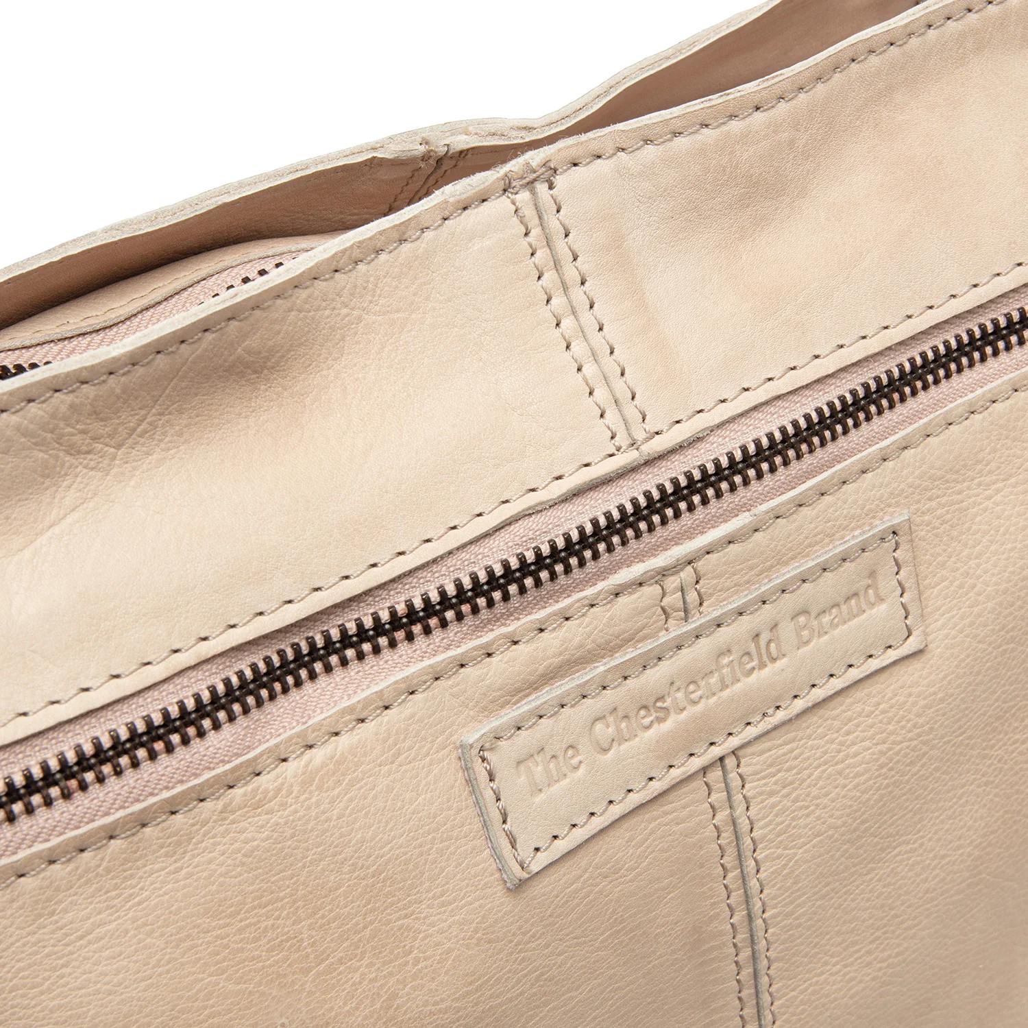 Leather Shoulder Bag Beige Bolivia - Image 2