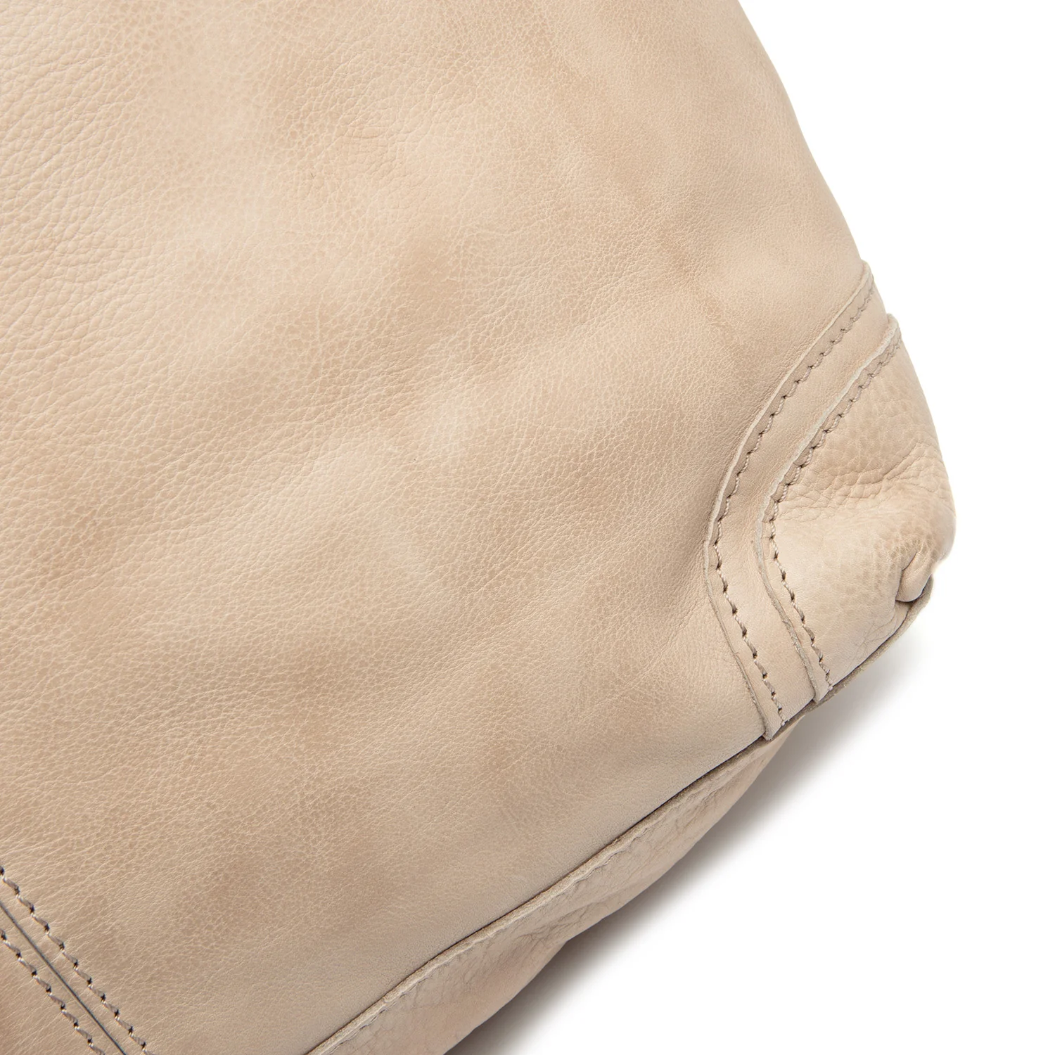 Leather Shoulder Bag Beige Bolivia - Image 5