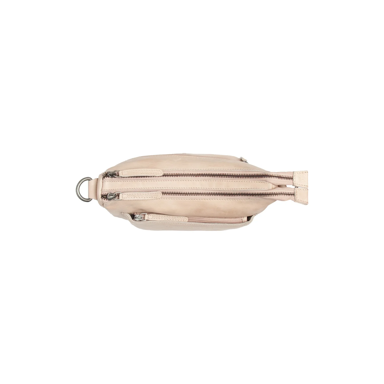 Leather Shoulder Bag Beige Caroline - Image 3