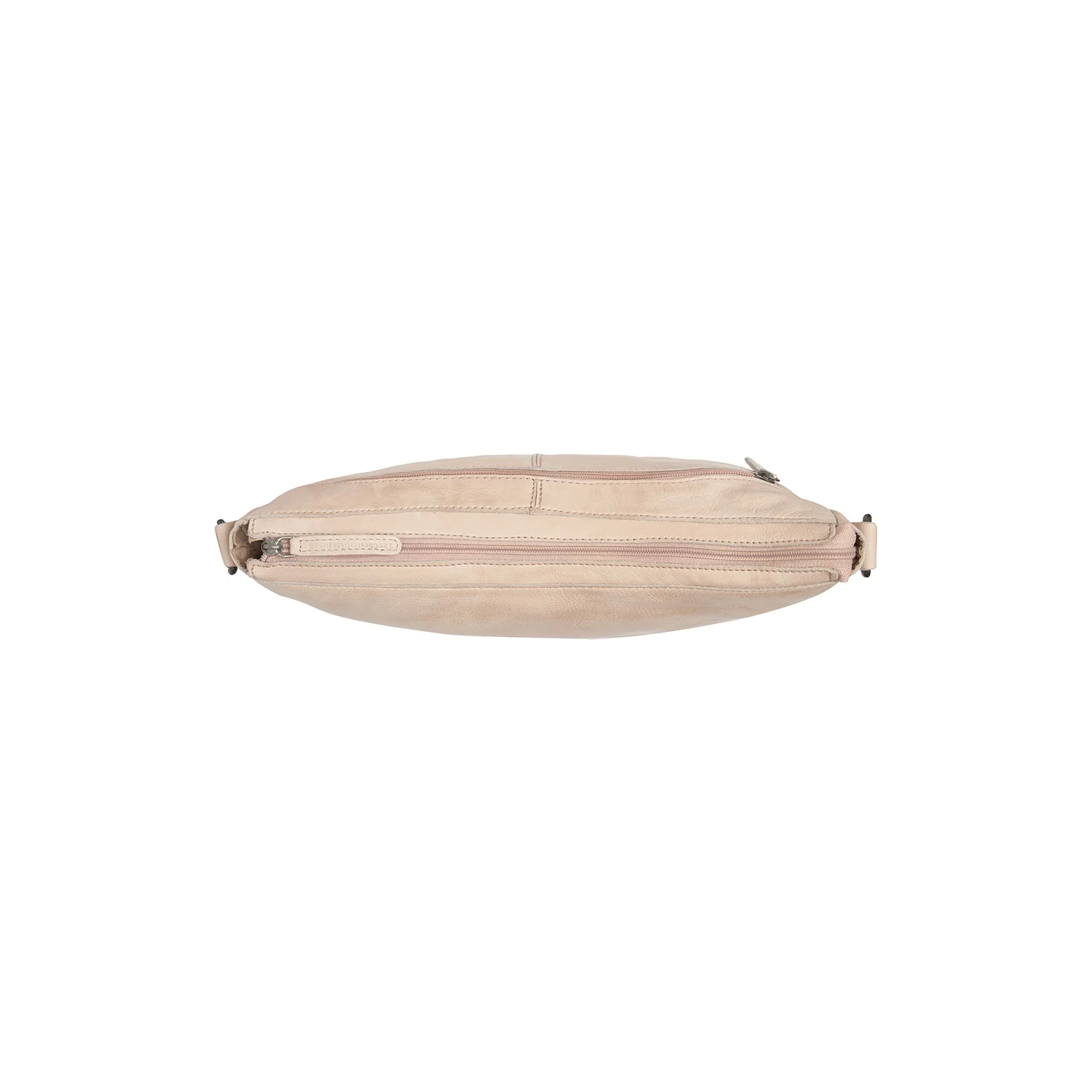 Leather Crossbody Bag Beige Clarita - Image 2