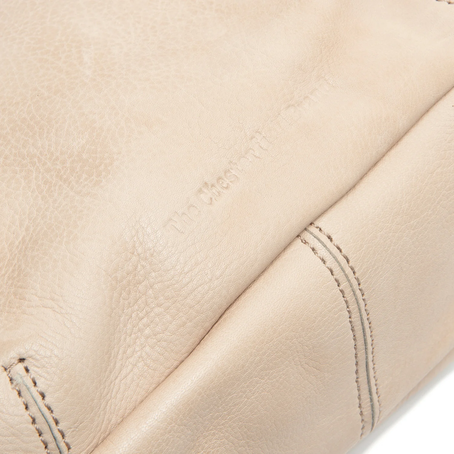 Leather Crossbody Bag Beige Clarita - Image 5