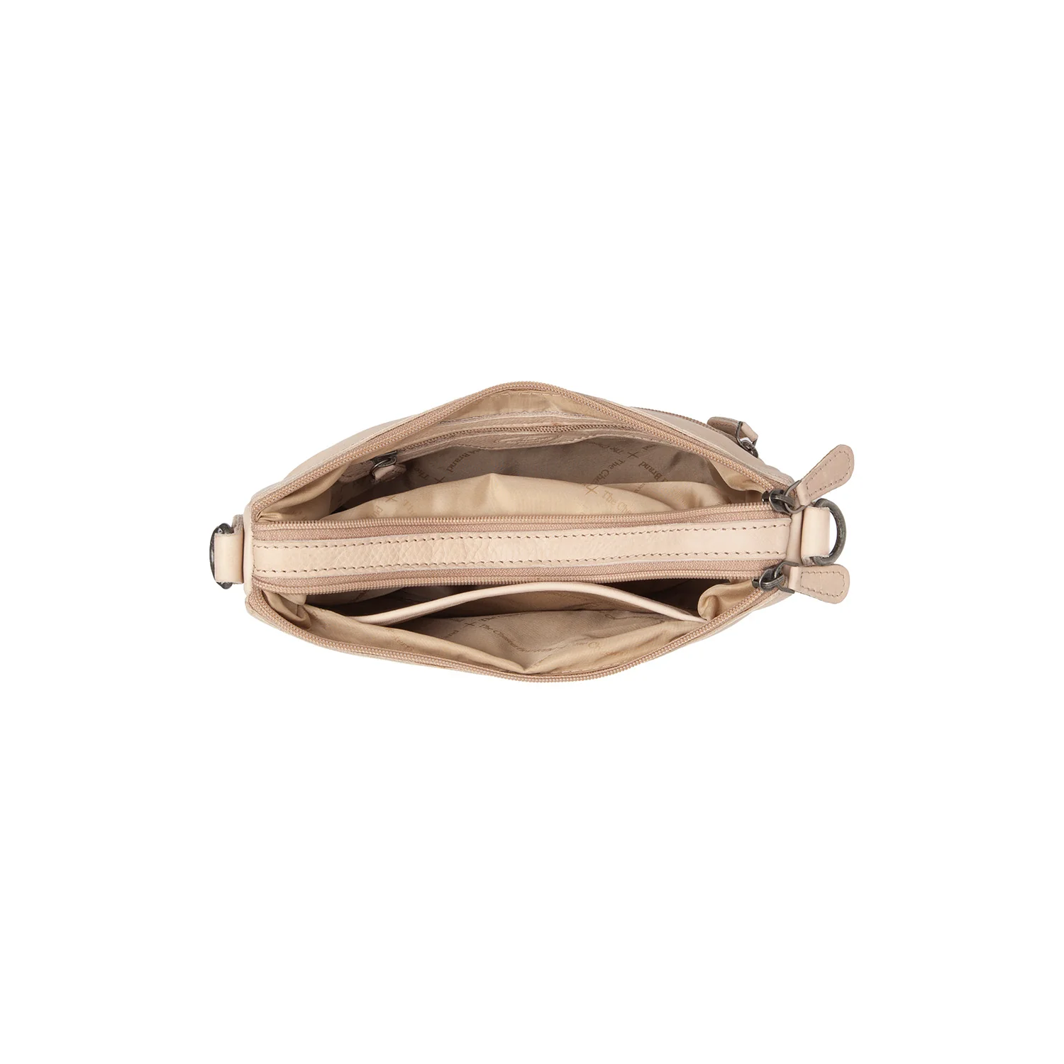 Leather Shoulder Bag Beige Irving - Image 4