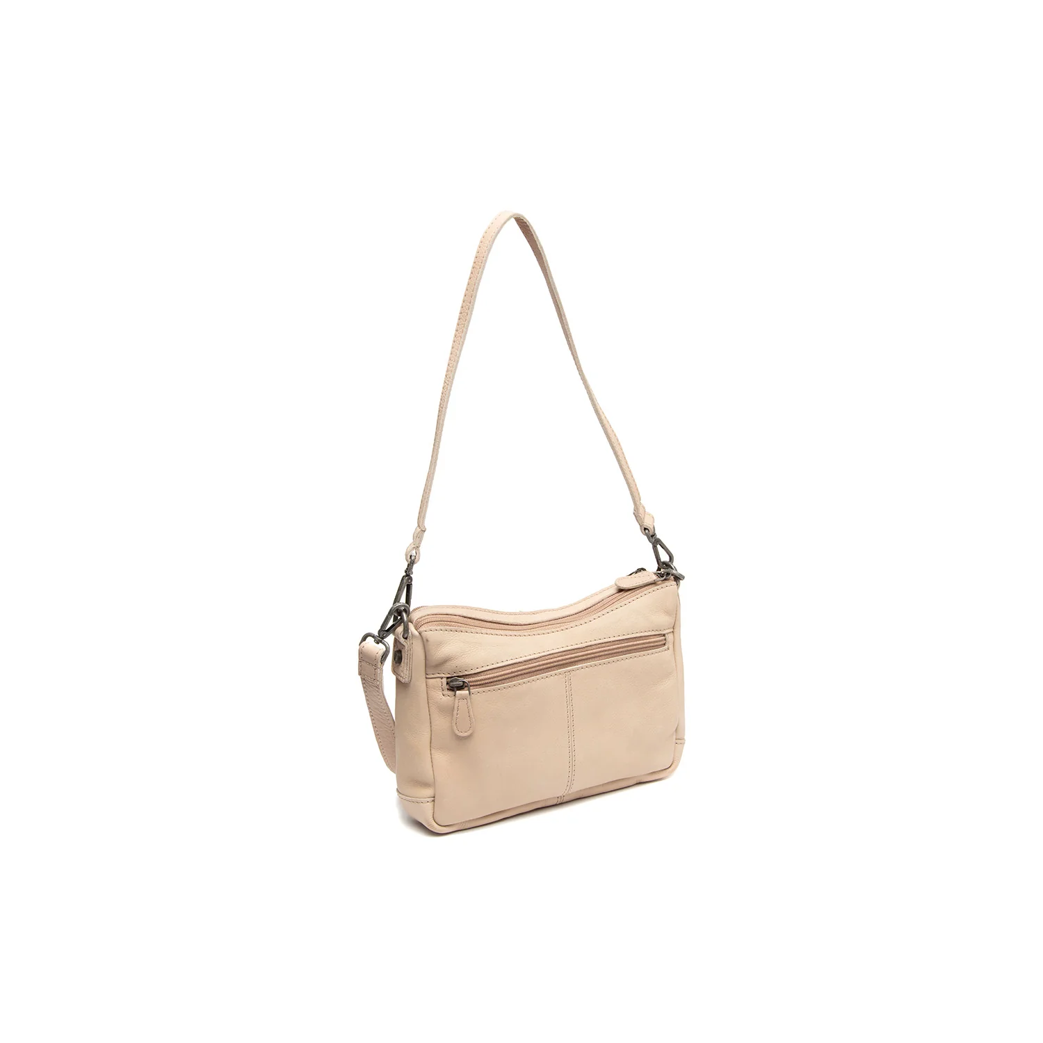 Leather Shoulder Bag Beige Irving - Image 6