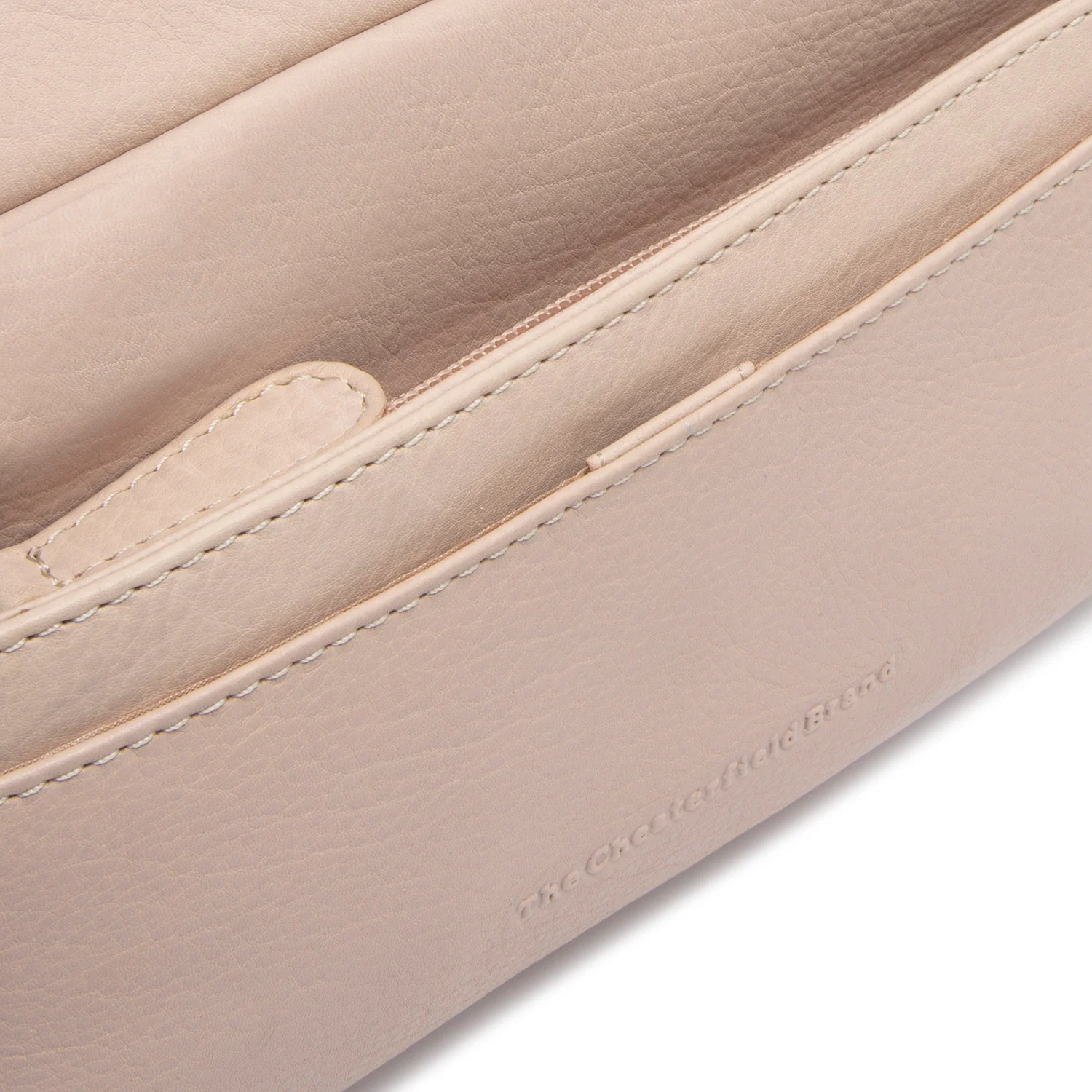 Leather Shoulder Bag Beige Liora - Image 4