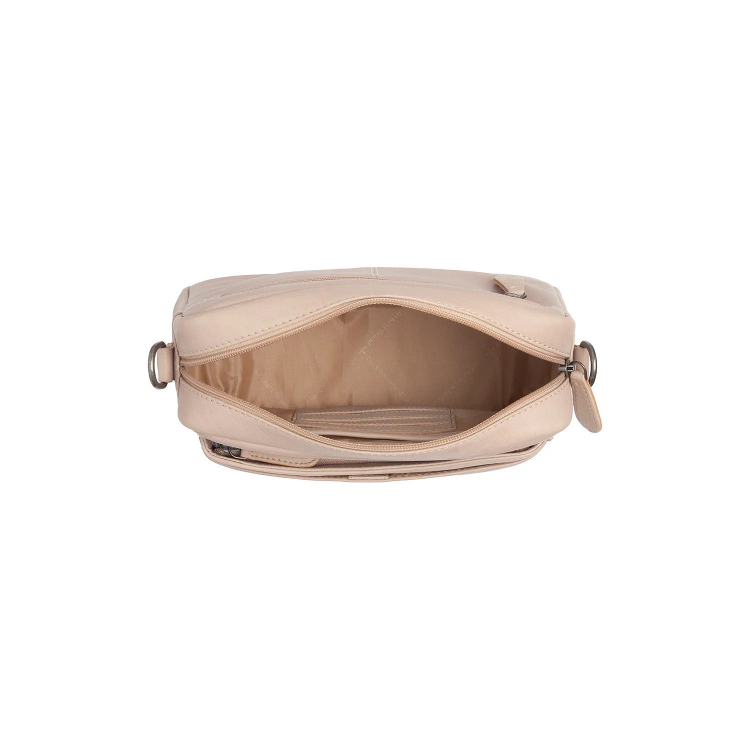 Leather Shoulder Bag Beige Liora - Image 7