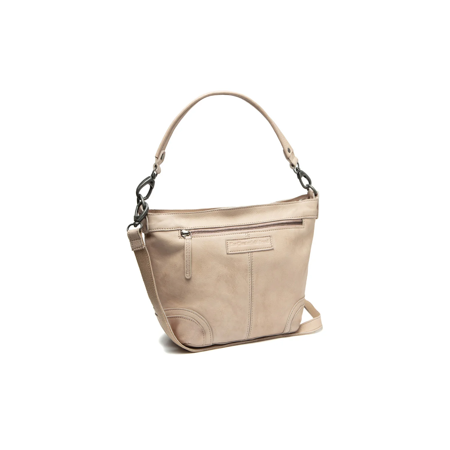 Leather Shoulder Bag Beige Lucy