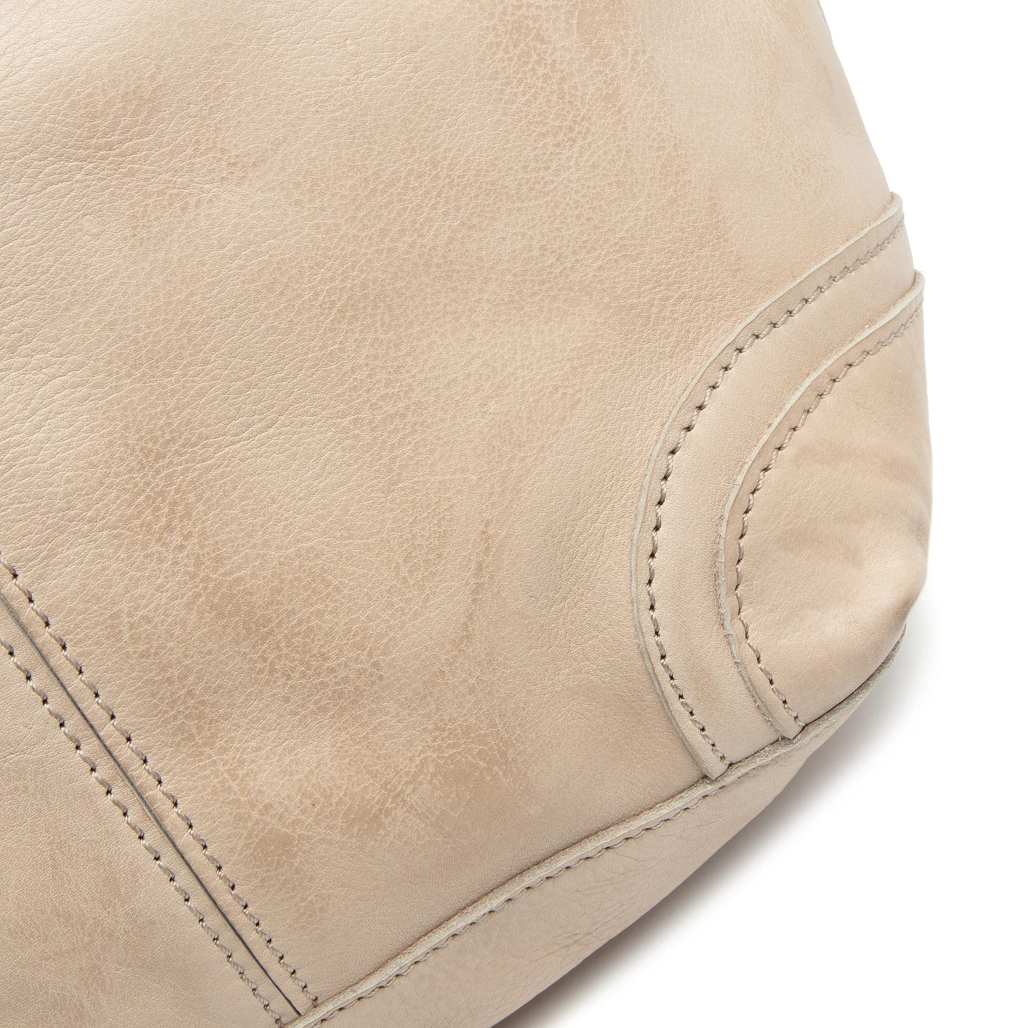 Leather Shoulder Bag Beige Lucy - Image 5
