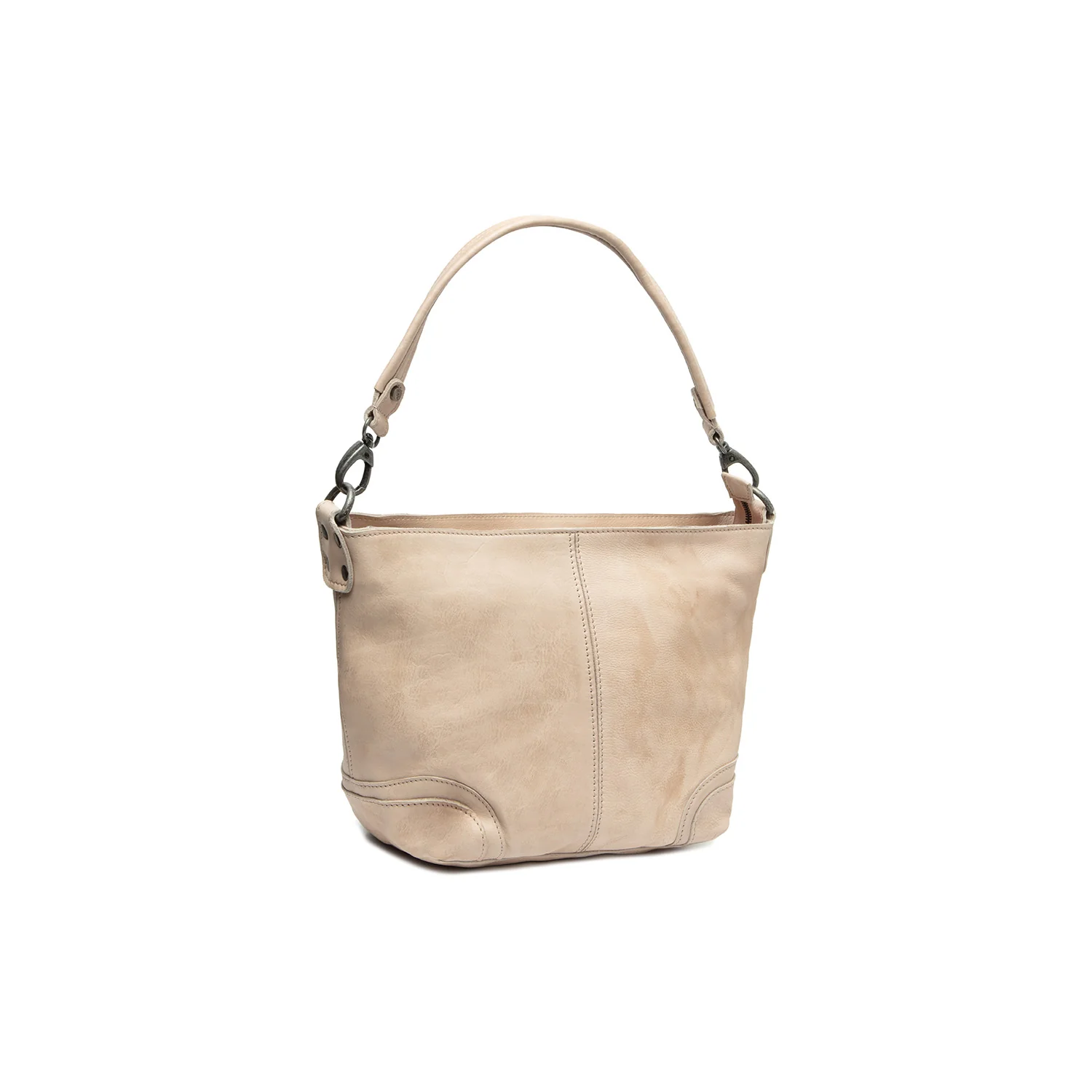 Leather Shoulder Bag Beige Lucy - Image 6